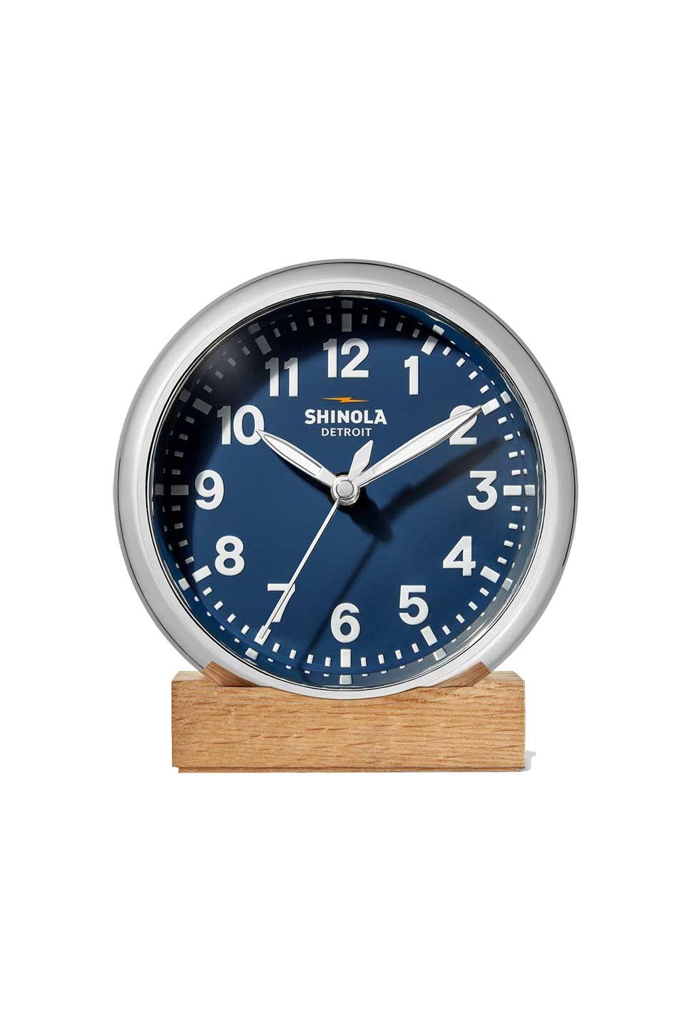 Runwell Desk Clock Navy