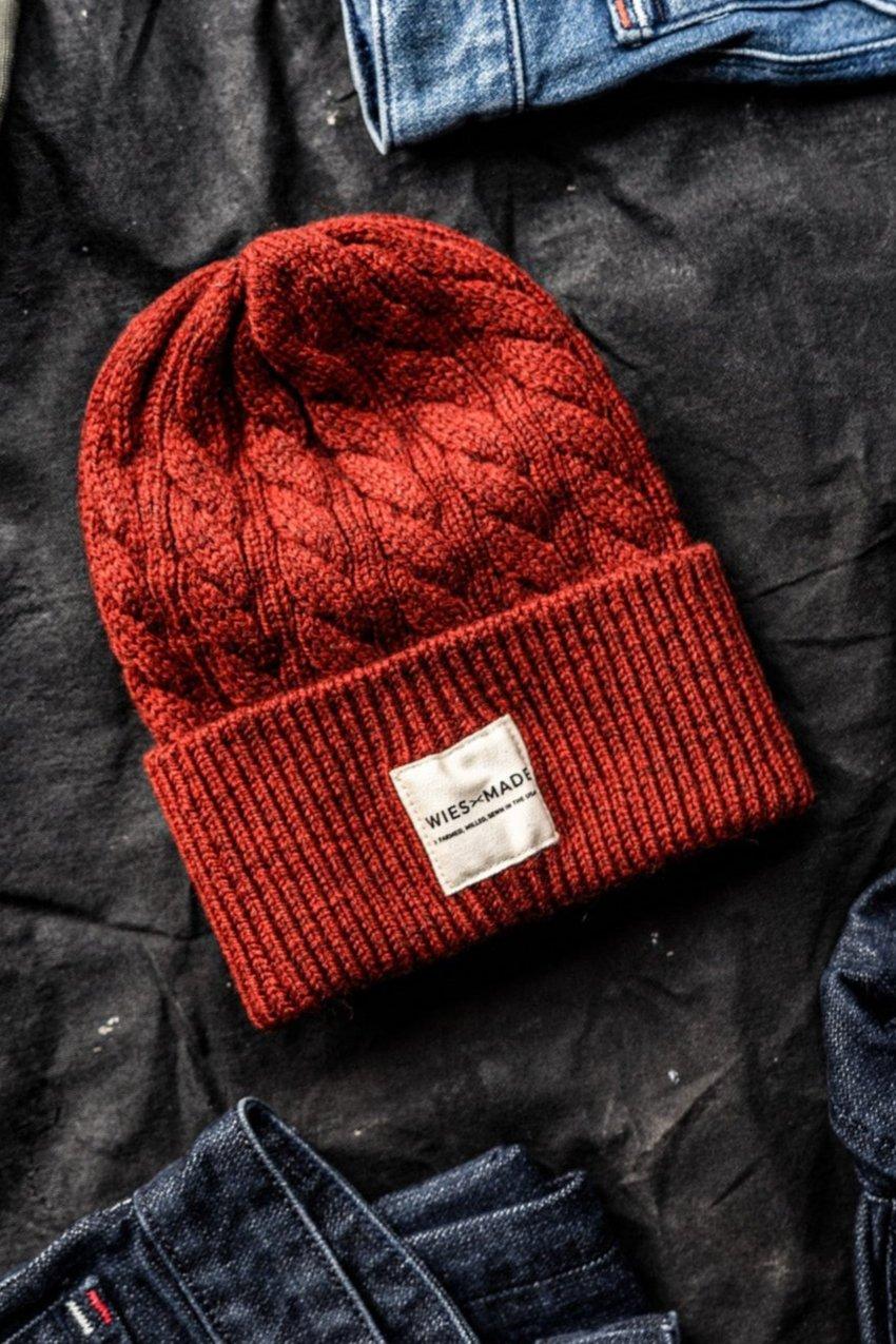 Wool Beanie | 100% American Made - Pomegranate