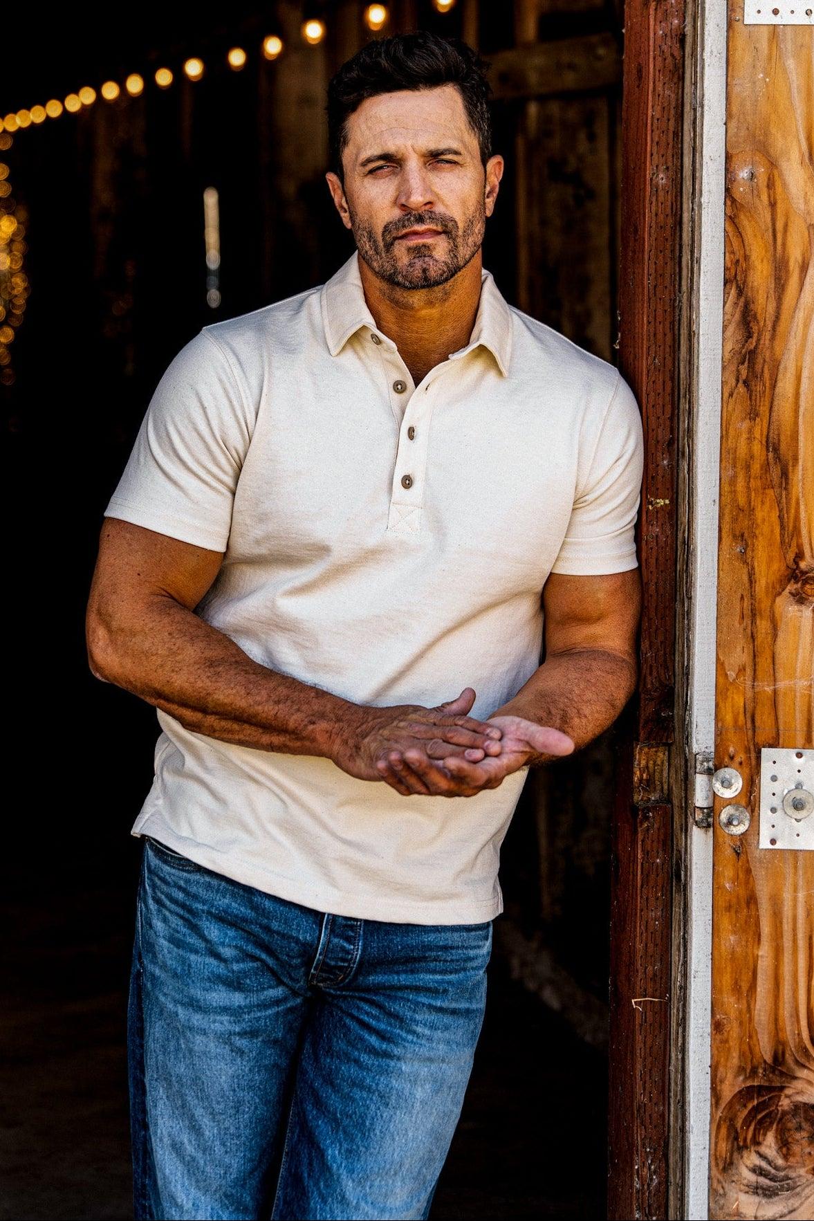 Men | Stinson Rugby | 12oz Rugby Jersey 100% cotton - Natural