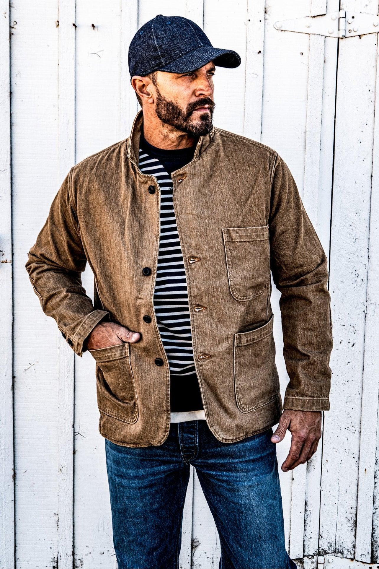 Men | Scout Blazer | Denim Chore Blazer - Wheat