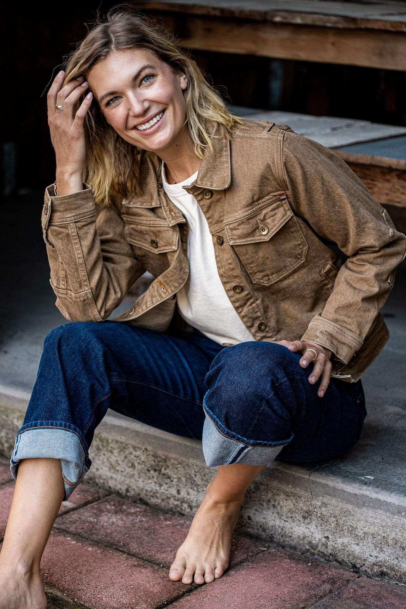 Women | Artcher Jacket | 14oz Broken Twill Denim - Wheat