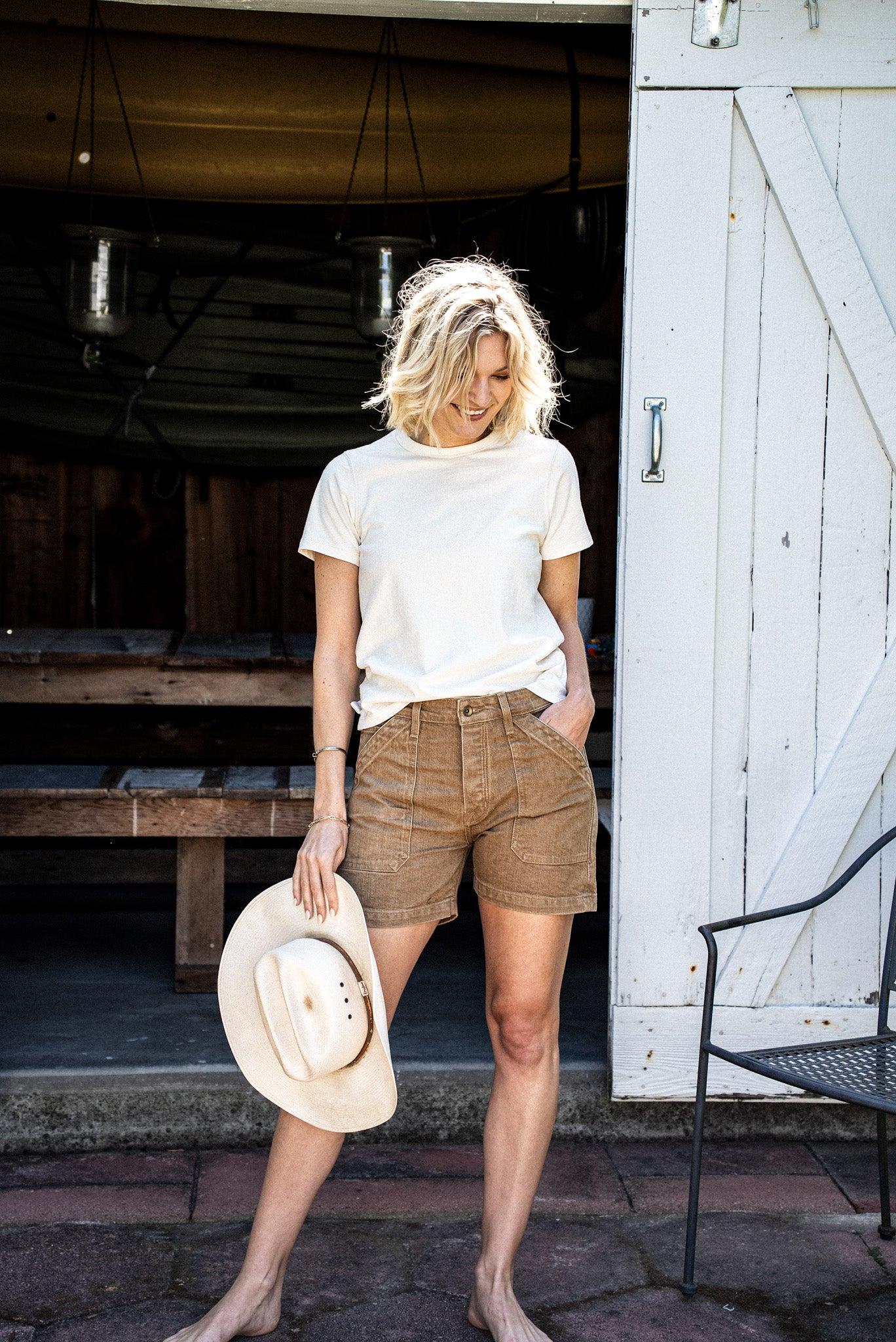 Women | Scout  Denim Military Short - Wheat