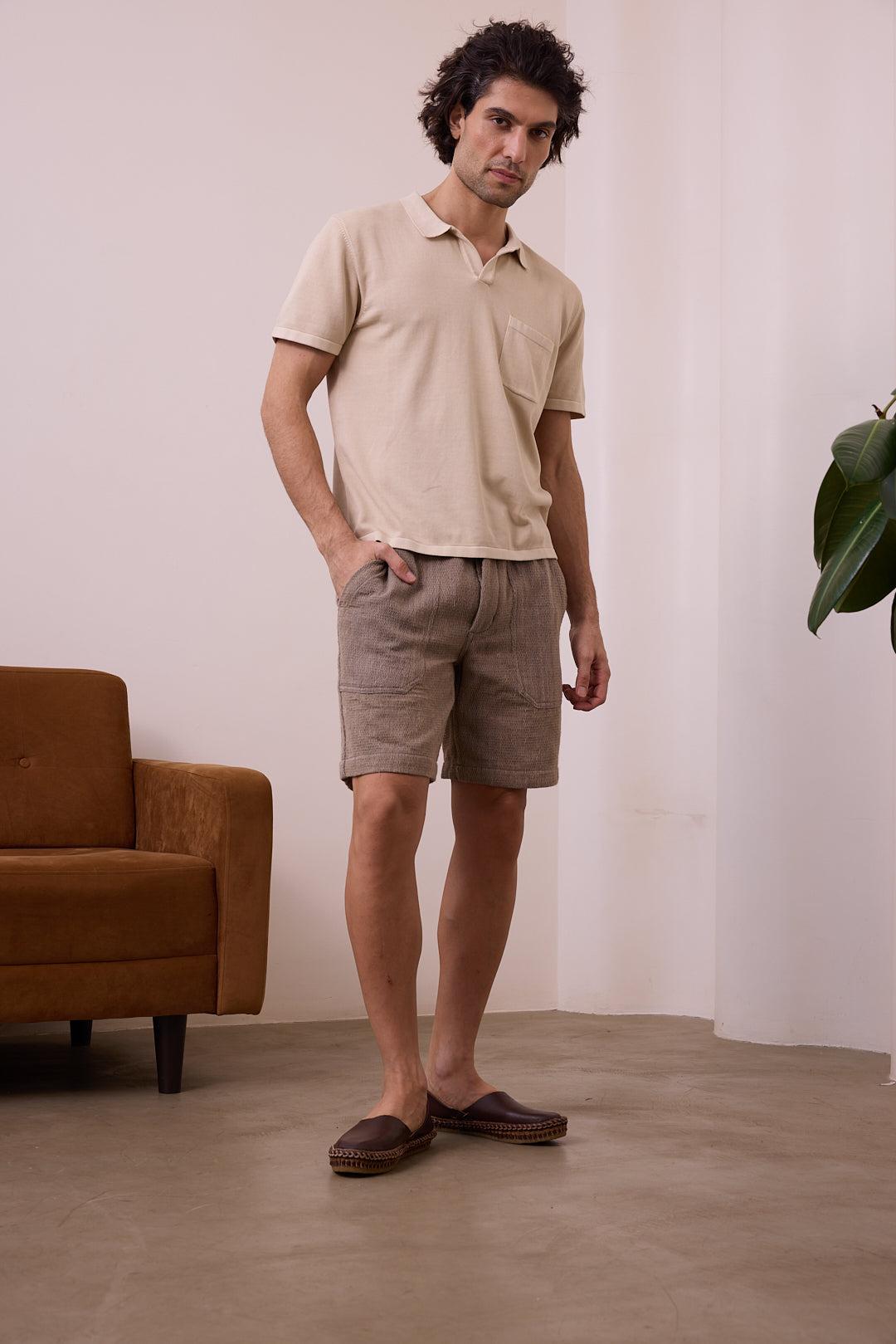 DIPAK SHORTS - HONEYCOMB GREY