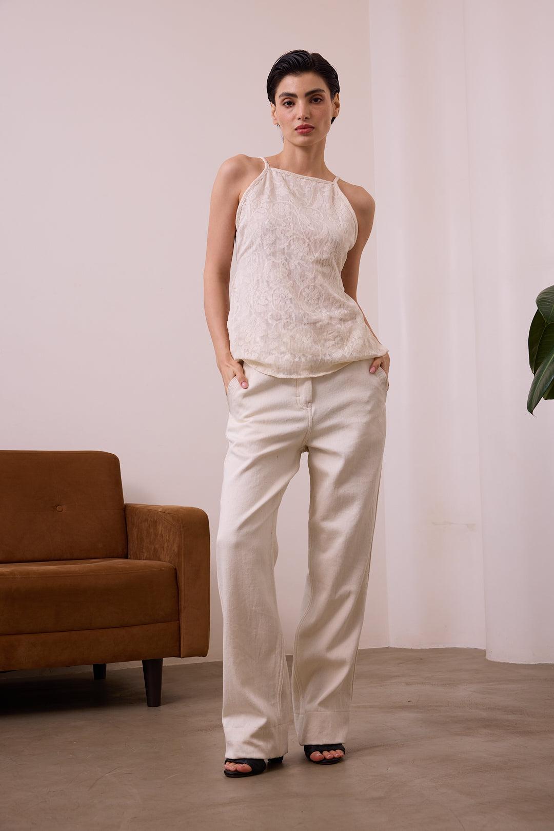 WOMEN TAMAL PANT COTTON DENIM IN NATURAL