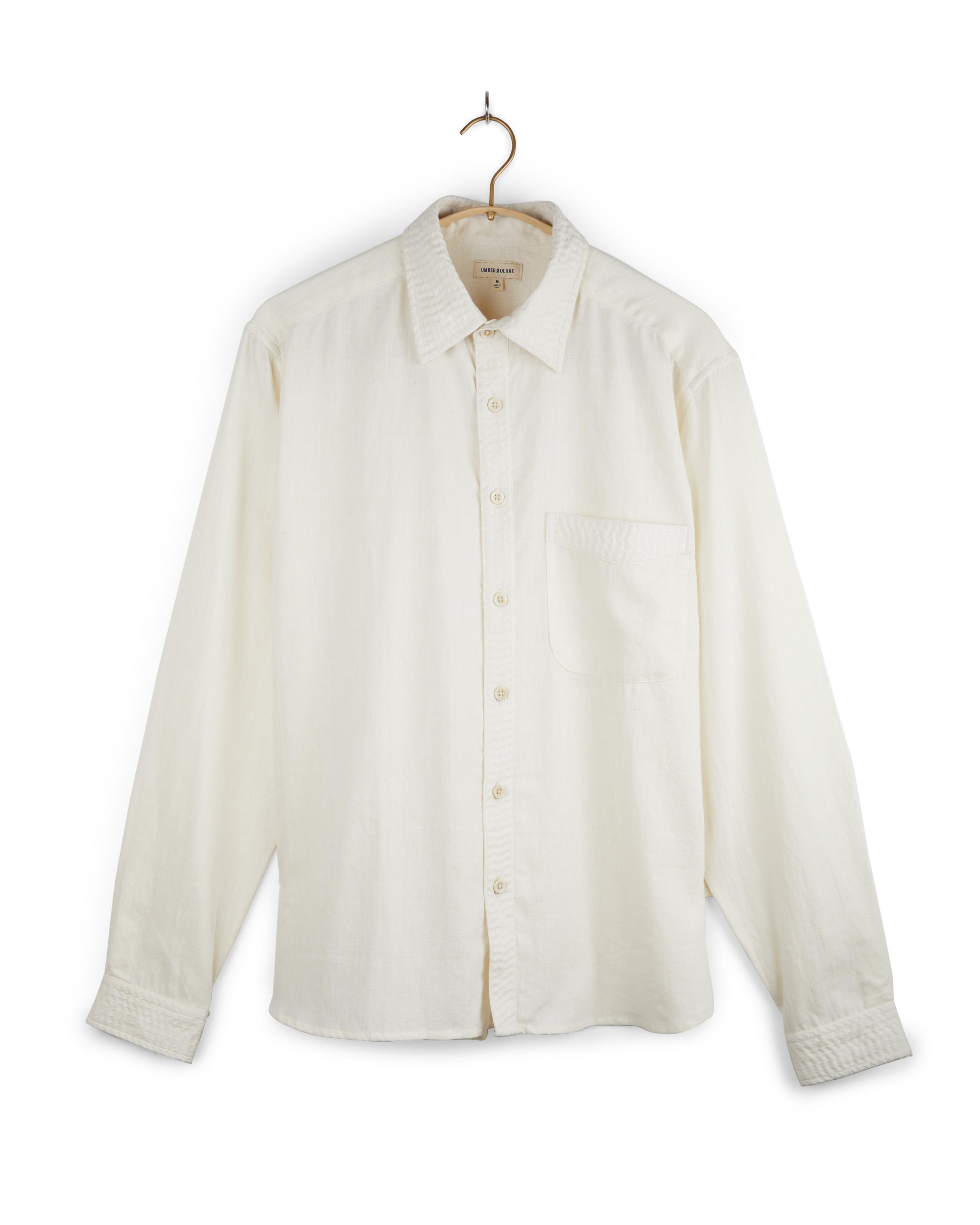 Neil Long Sleeves Shirt - Cotton Kora in Natural