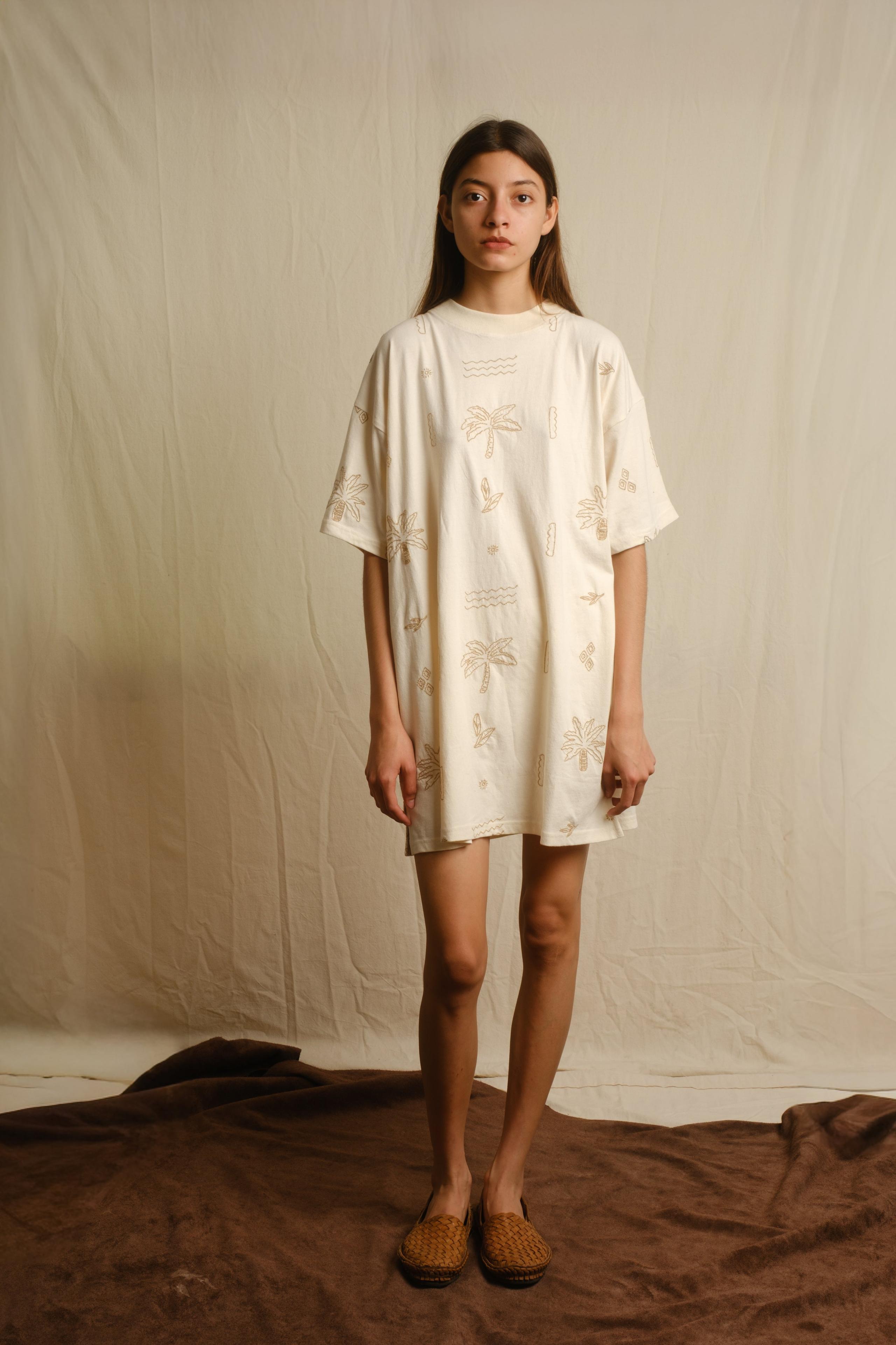 NEETI DRESS - KNIT EMBROIDERY SALT MANGO TREE
