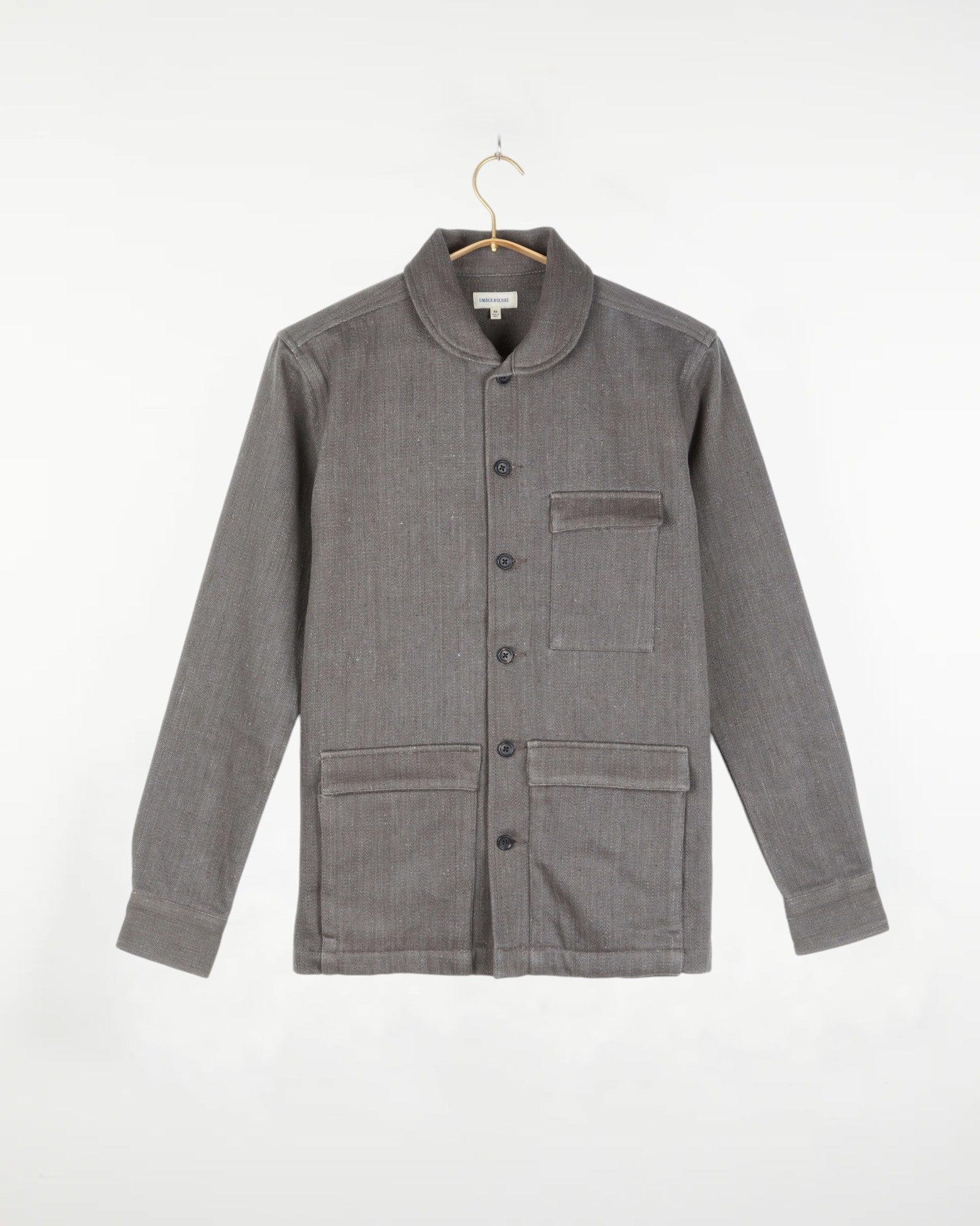 Yatree Shawl Collar Jacket Cotton Twill Stone