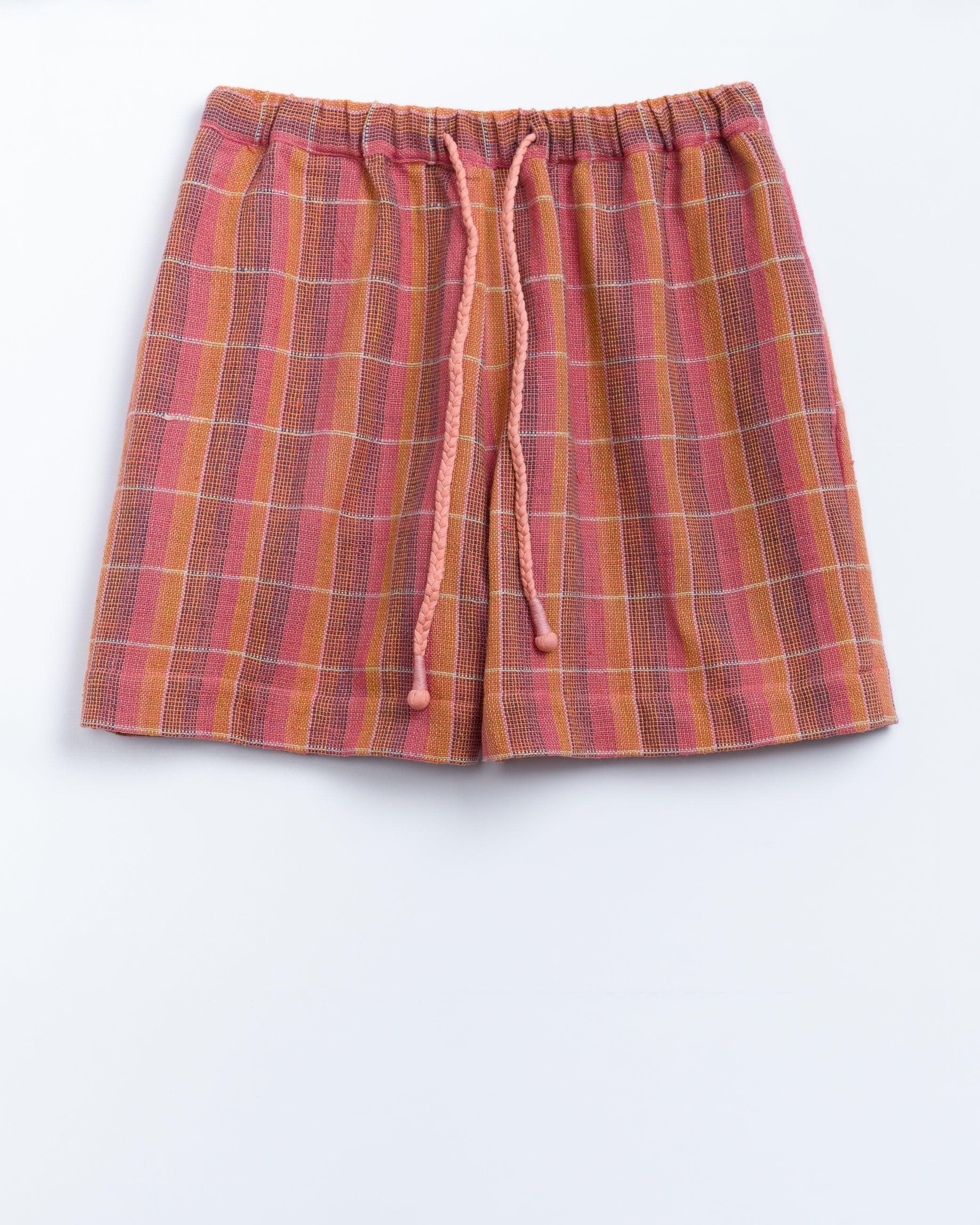 Ekiya Short in Nubby Cotton Sunset Plaid