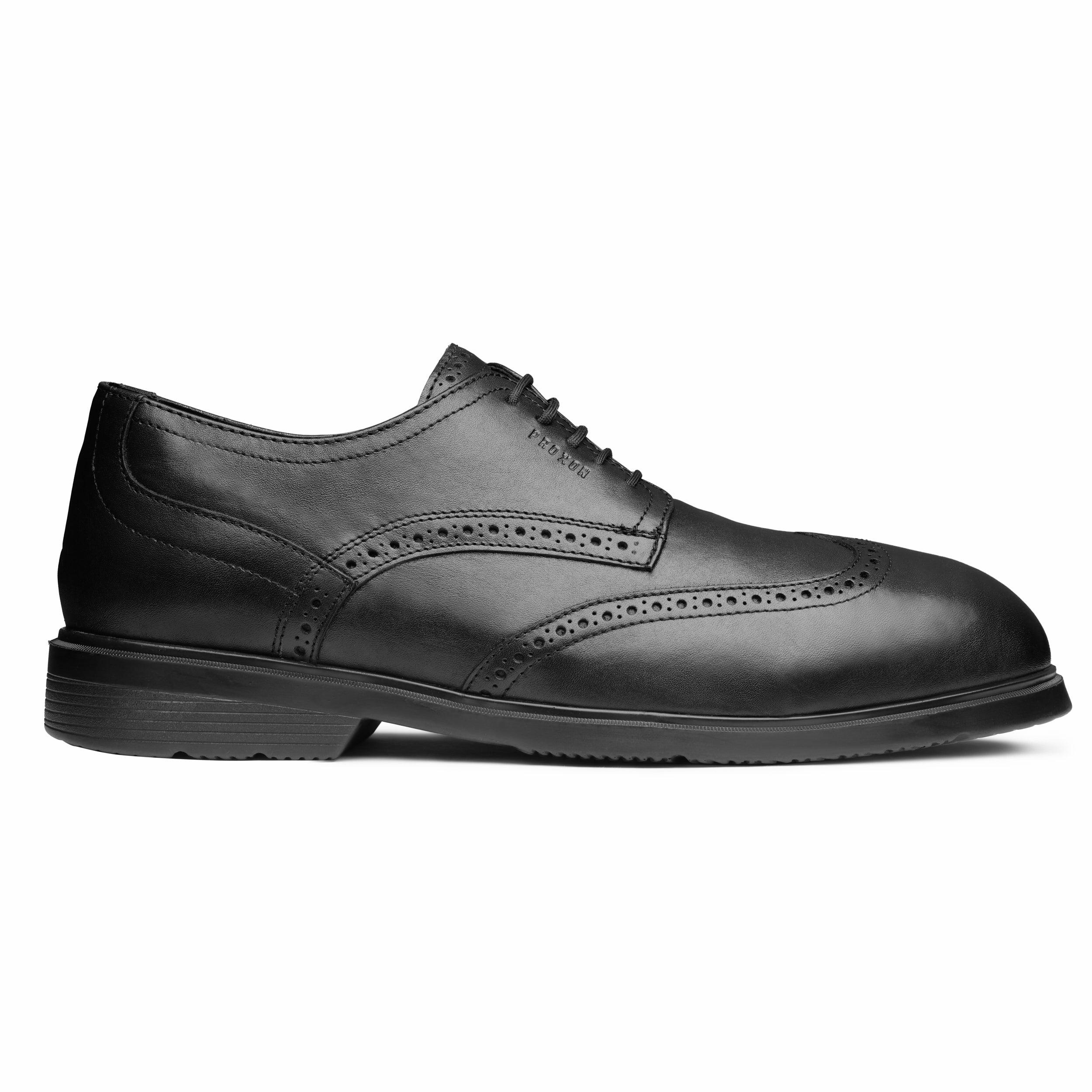 STEEL TOE OXFORD WORK SHOE CAPTAIN BLACK