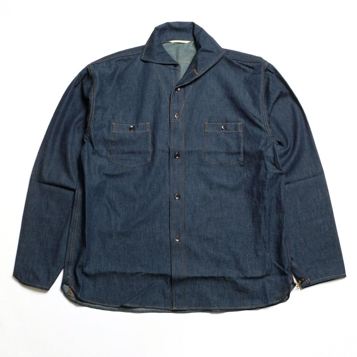 CAMP COLLAR MARINE SHIRTS - Long-Sleeve - Indigo - 261OJ-SH05