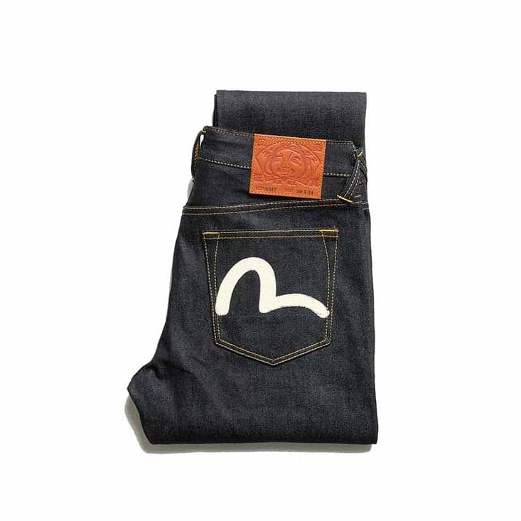 #2017 - Ecru Seagull Print Taper Fit Jeans - 5JE1250