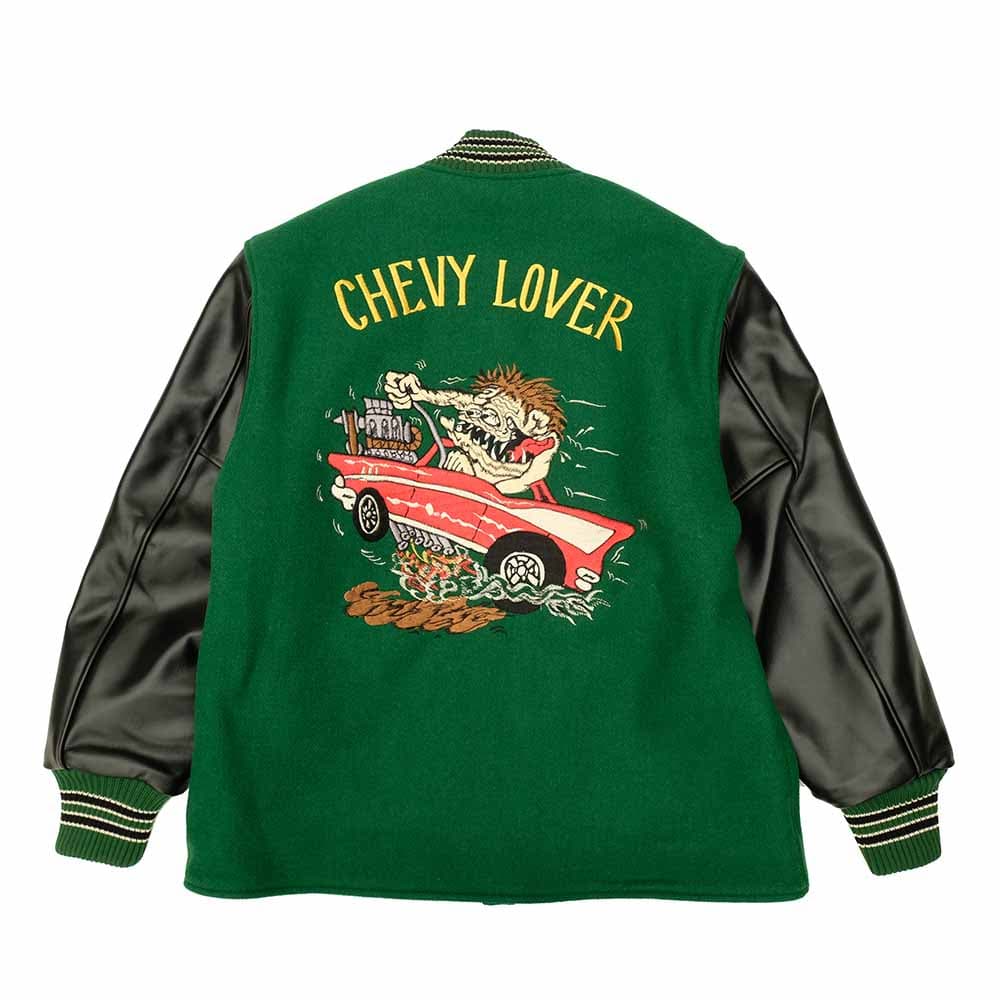 30oz. WOOL MELTON HALF LENGTH AWARD JACKET - CHEVY LOVER - WV15787-145