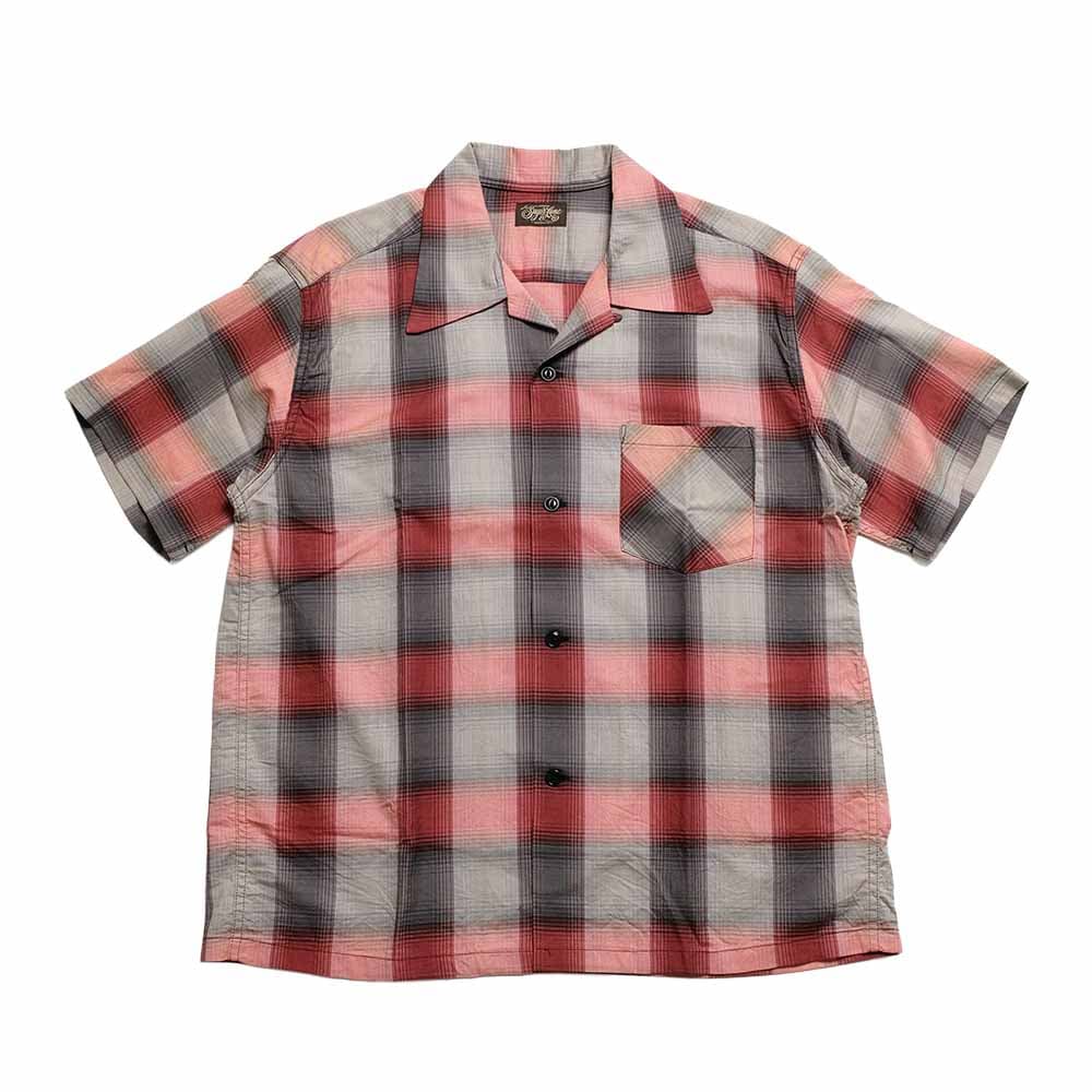 COTTON OMBRE CHECK - S/S OPEN SHIRT - SC39724