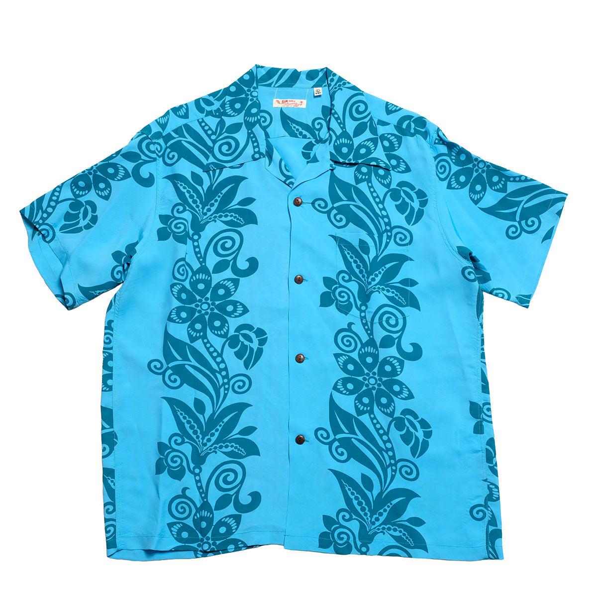 S/S RAYON HAWAIIAN SHIRT - PICTOGRAPH FLOWER - SS39616