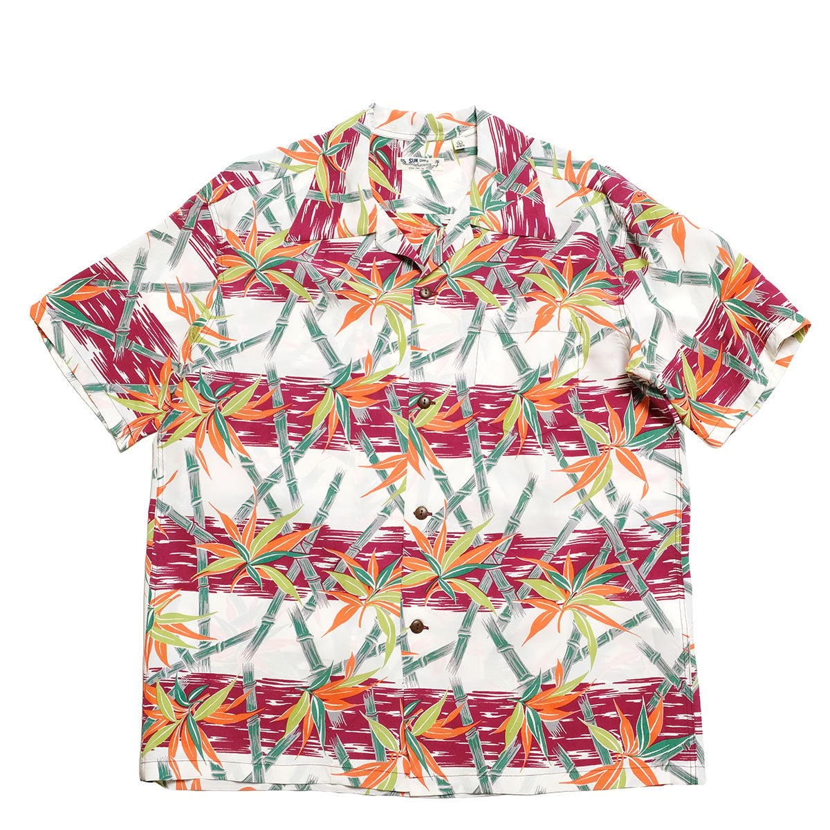 S/S RAYON HAWAIIAN SHIRT - BAMBOO GRASSLANDS - SS39625