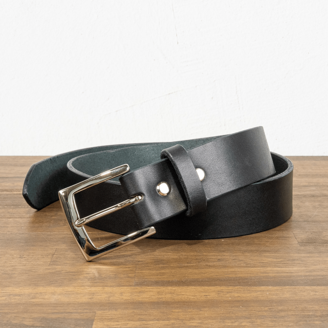 Black English Bridle Leather Belt