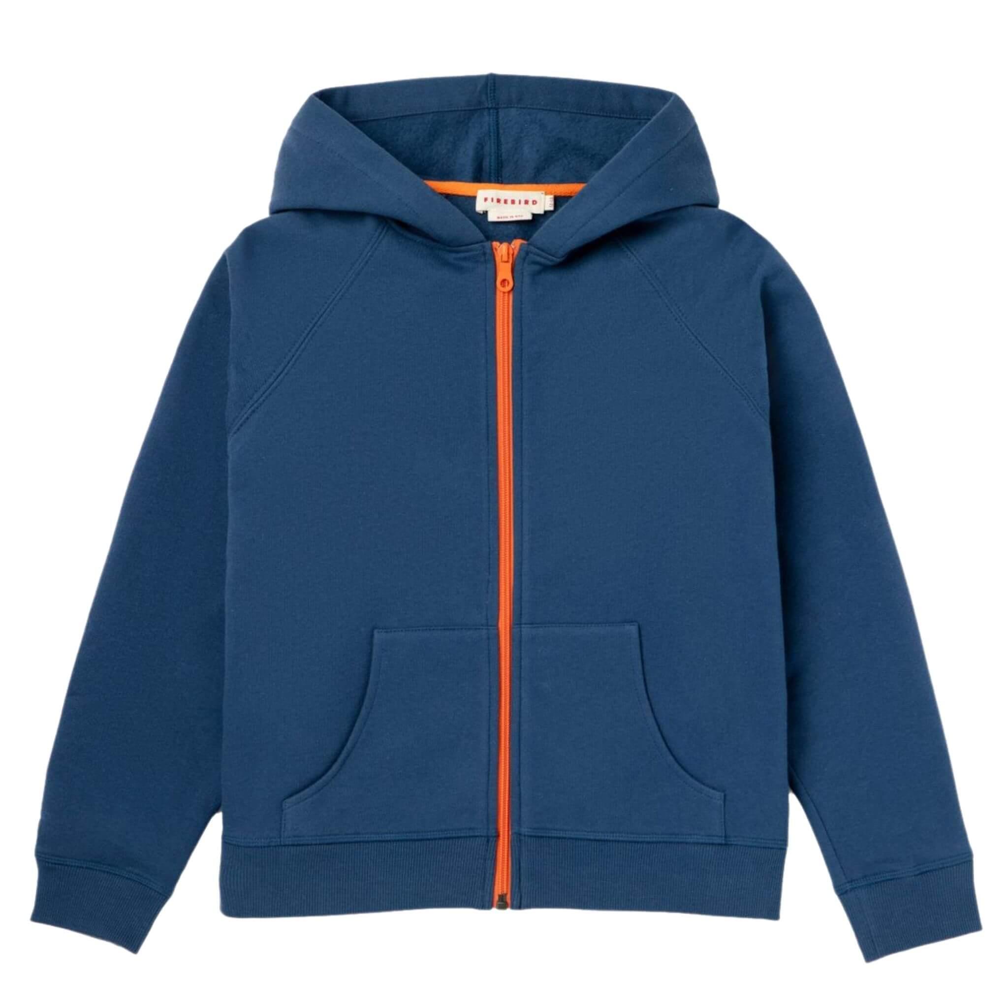 Navy Fleece Zip Up Hoodie