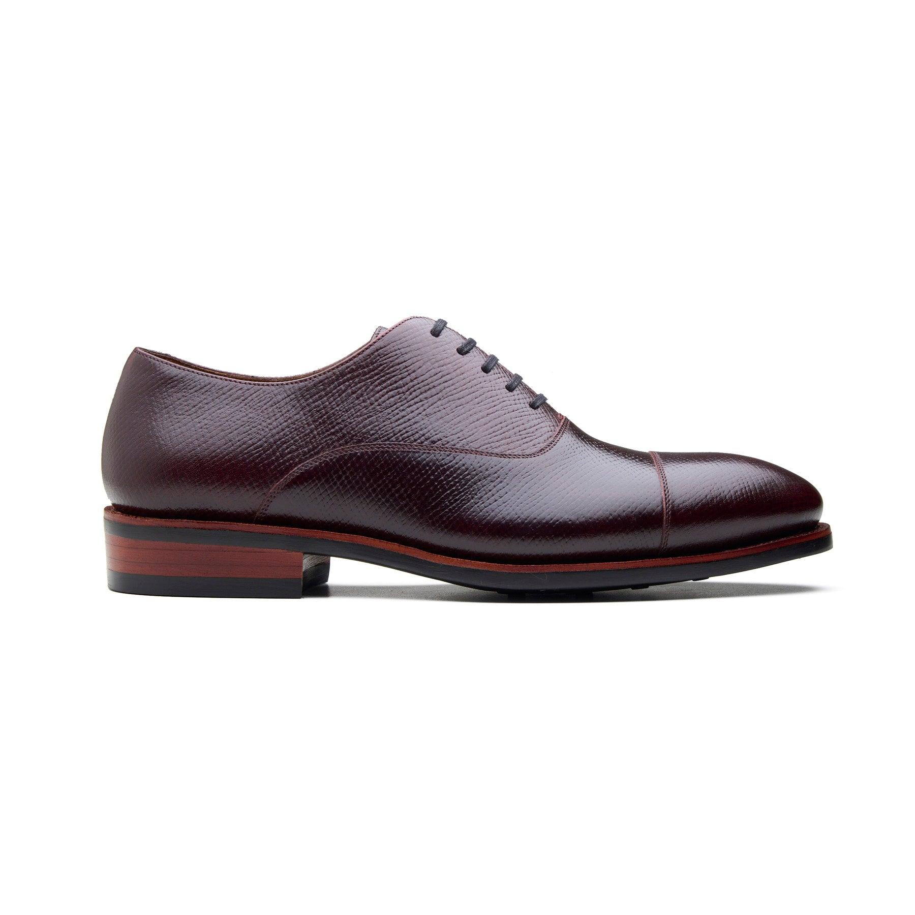 Noam, Cap-toe Oxford - Burgundy Hatch-grain | Classics Collection