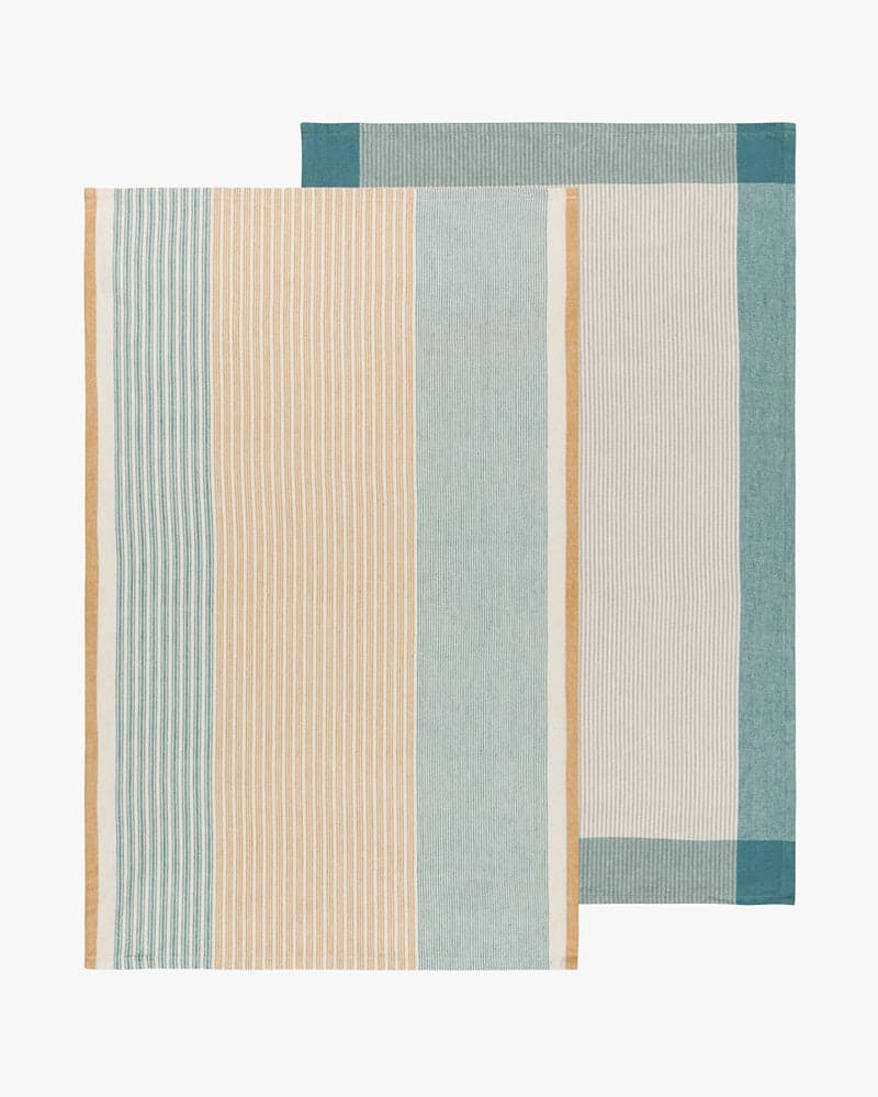 , Lagoon Array Stripe Dishtowel, Set of 2