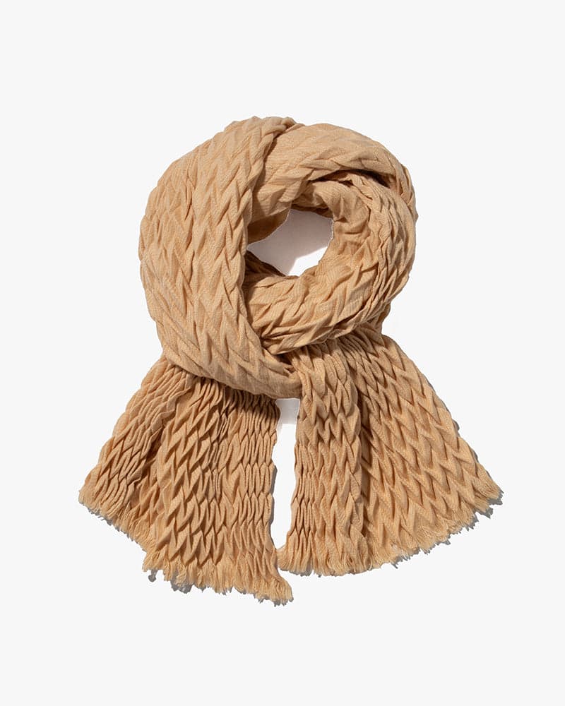 Scarf, Yagasuri, Beige