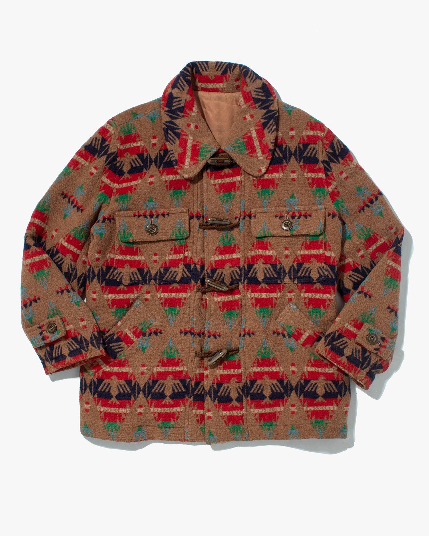 US Vintage Winter Jacket, Pina Kuus, Multi Color Geometric Designs - M
