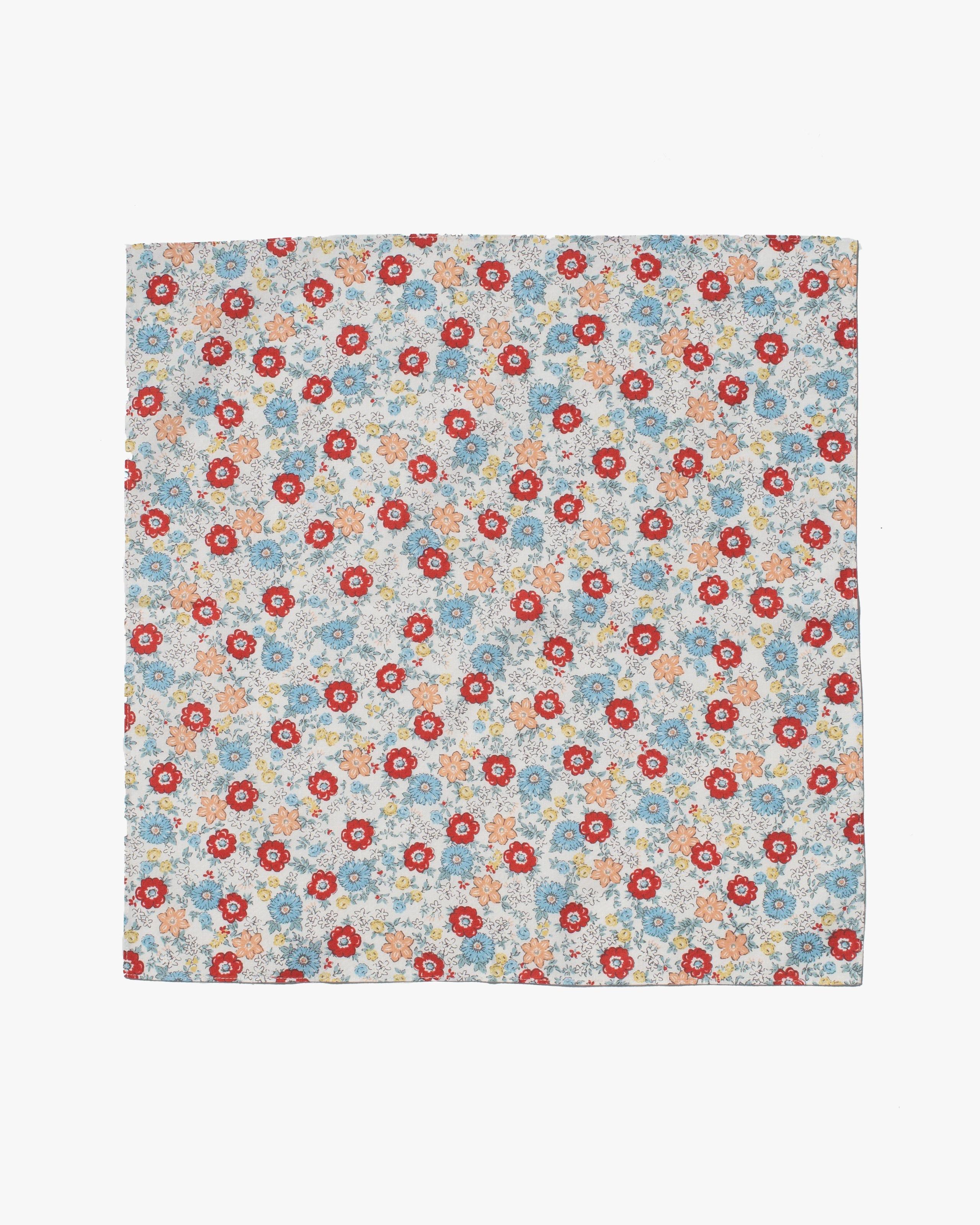 Modern Furoshiki, Musubi, Cohare, Mini Bouquet, Red 18" x 18"