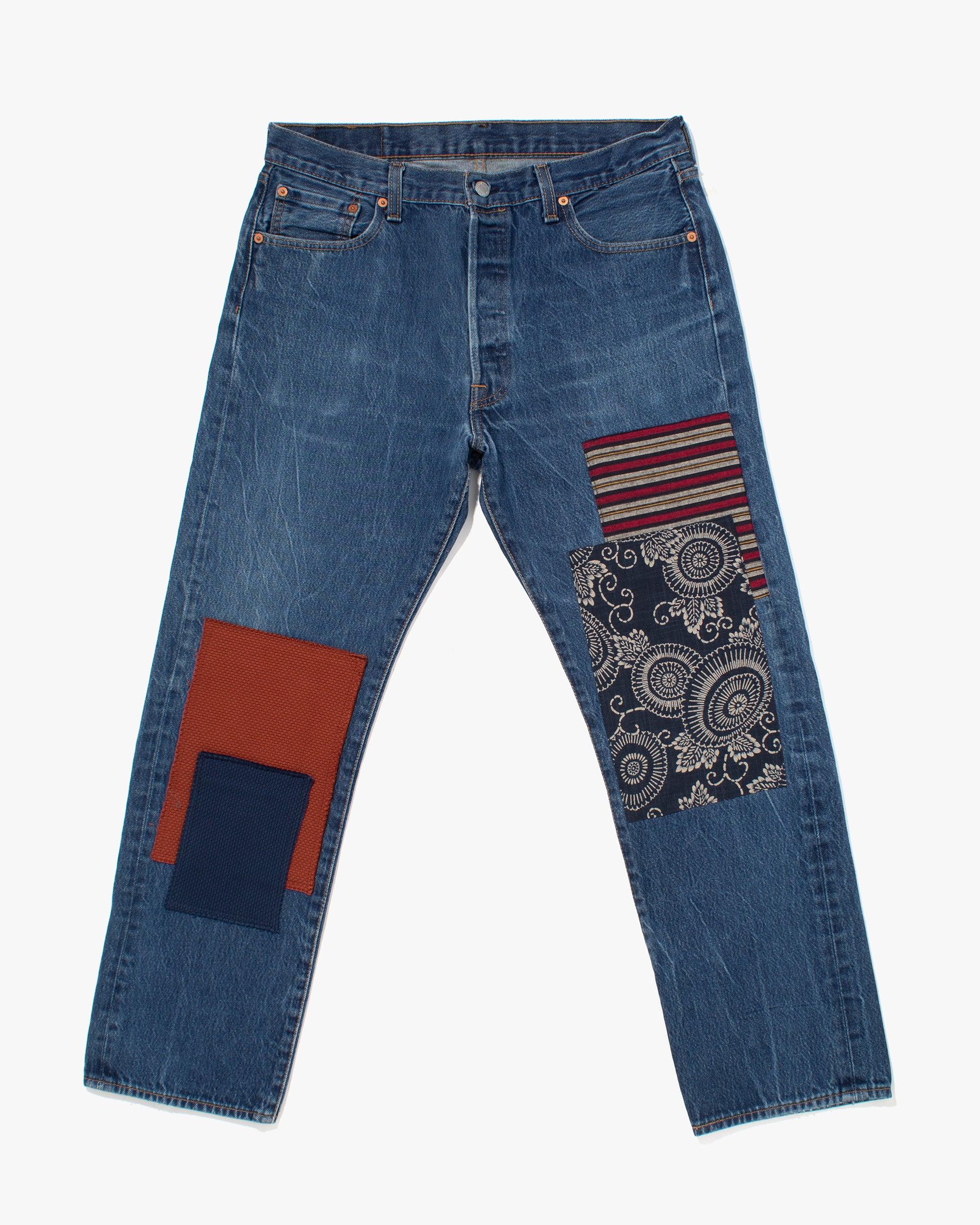 Kiriko Custom Patched Denim Jeans, 6