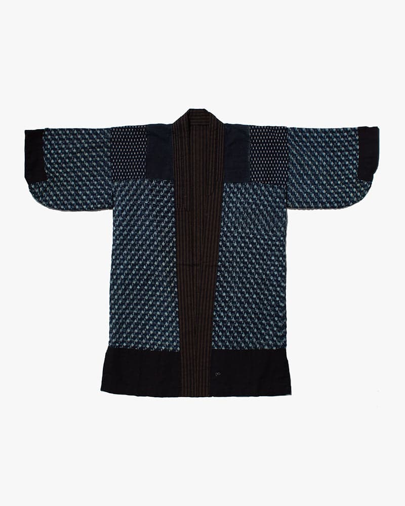 Vintage Noragi Jacket, Indigo Multi Patchwork