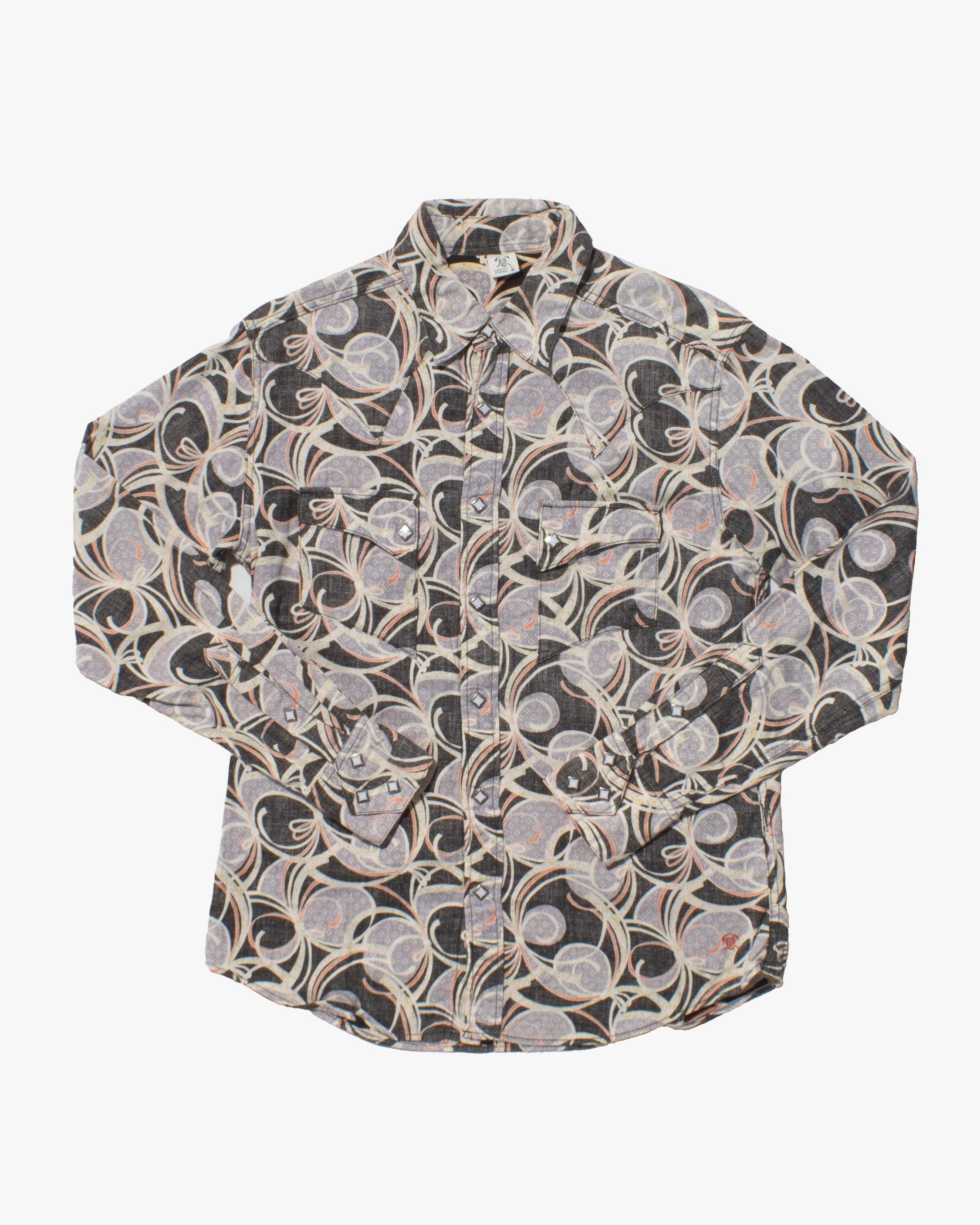 Western Longsleeve, Eternal, Ribbon Pattern - L