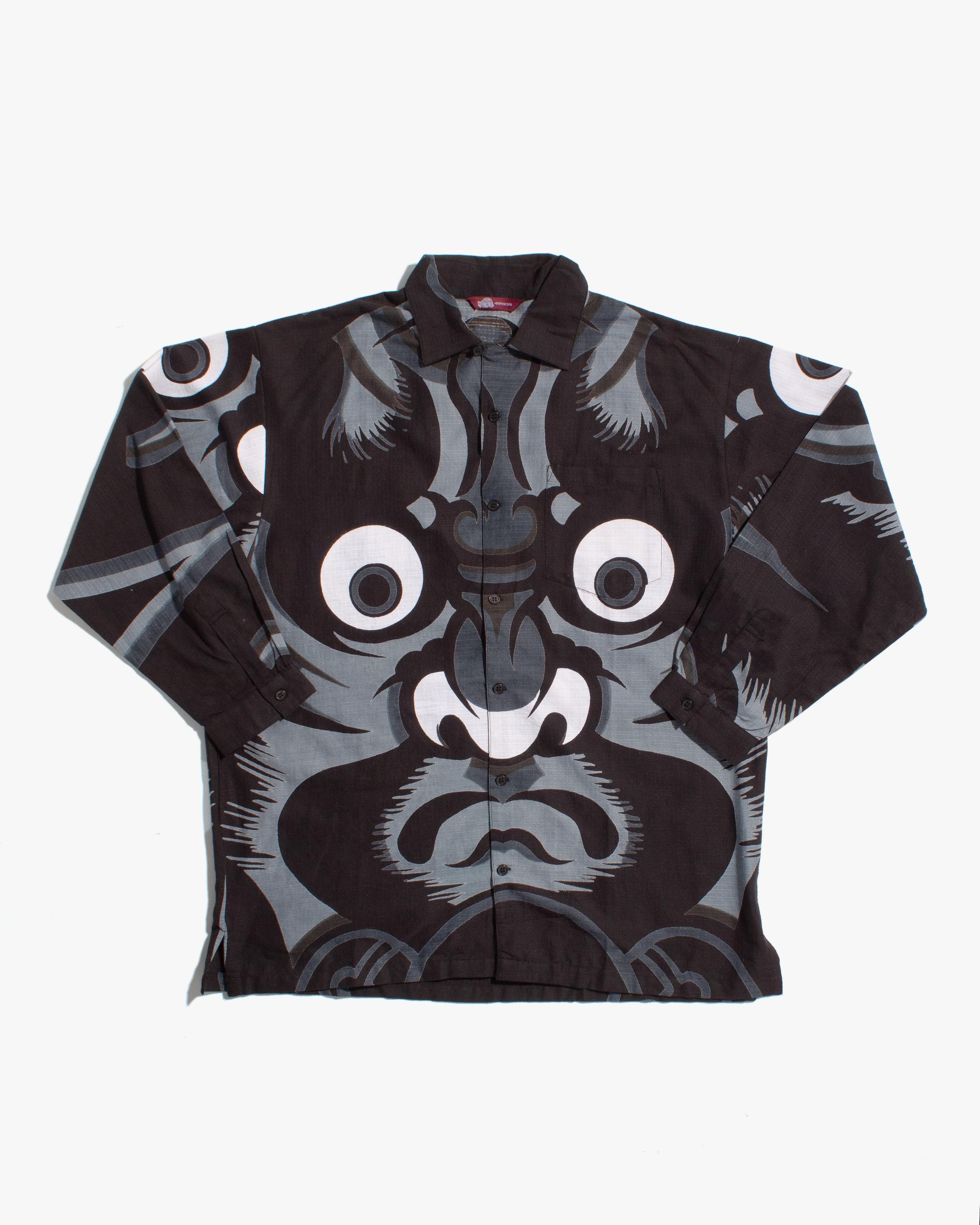 Shirt, Long Sleeve Button-Up, BK Daruma