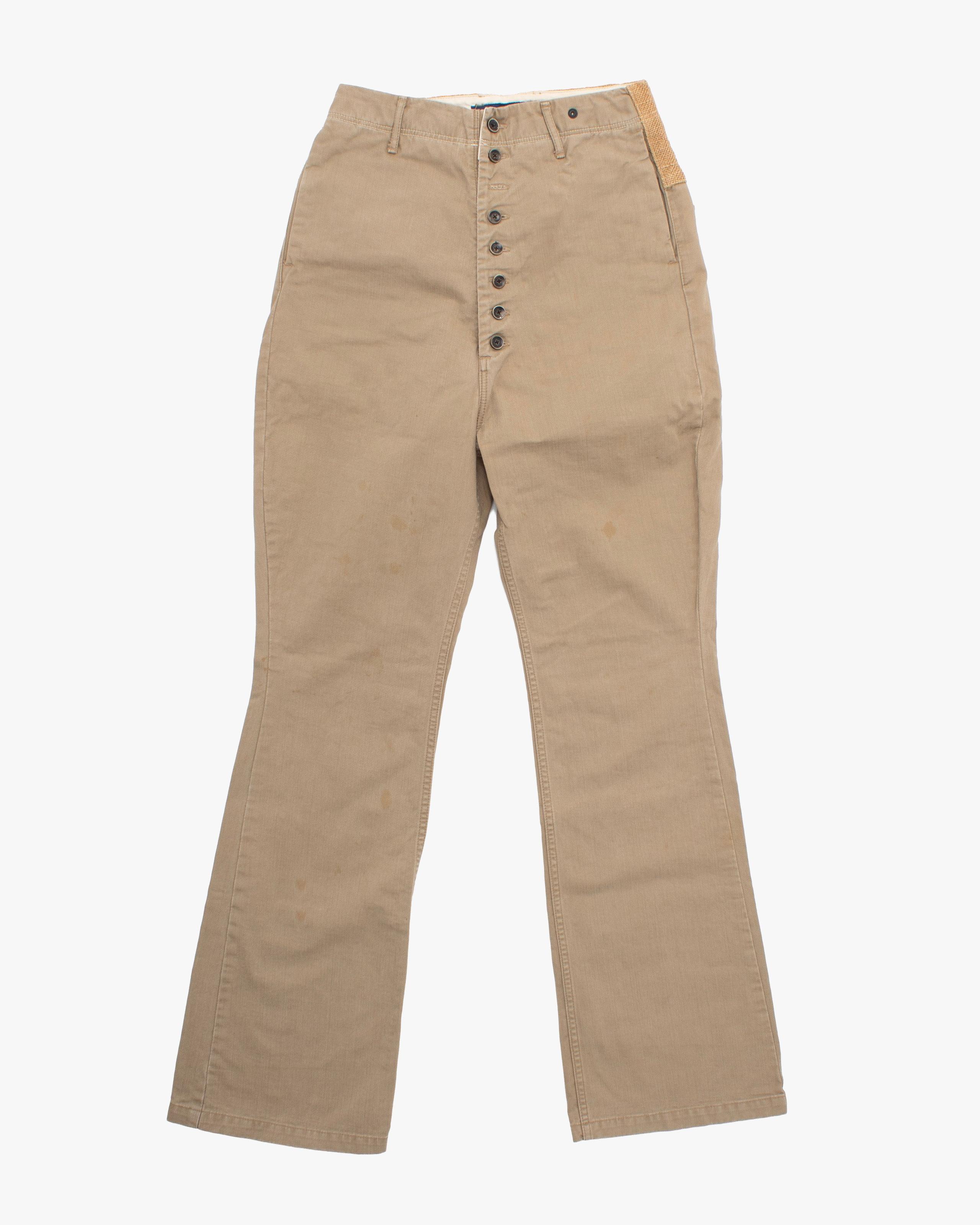 Denim Jeans, XS, Kapital, Khaki with Burlap Accent
