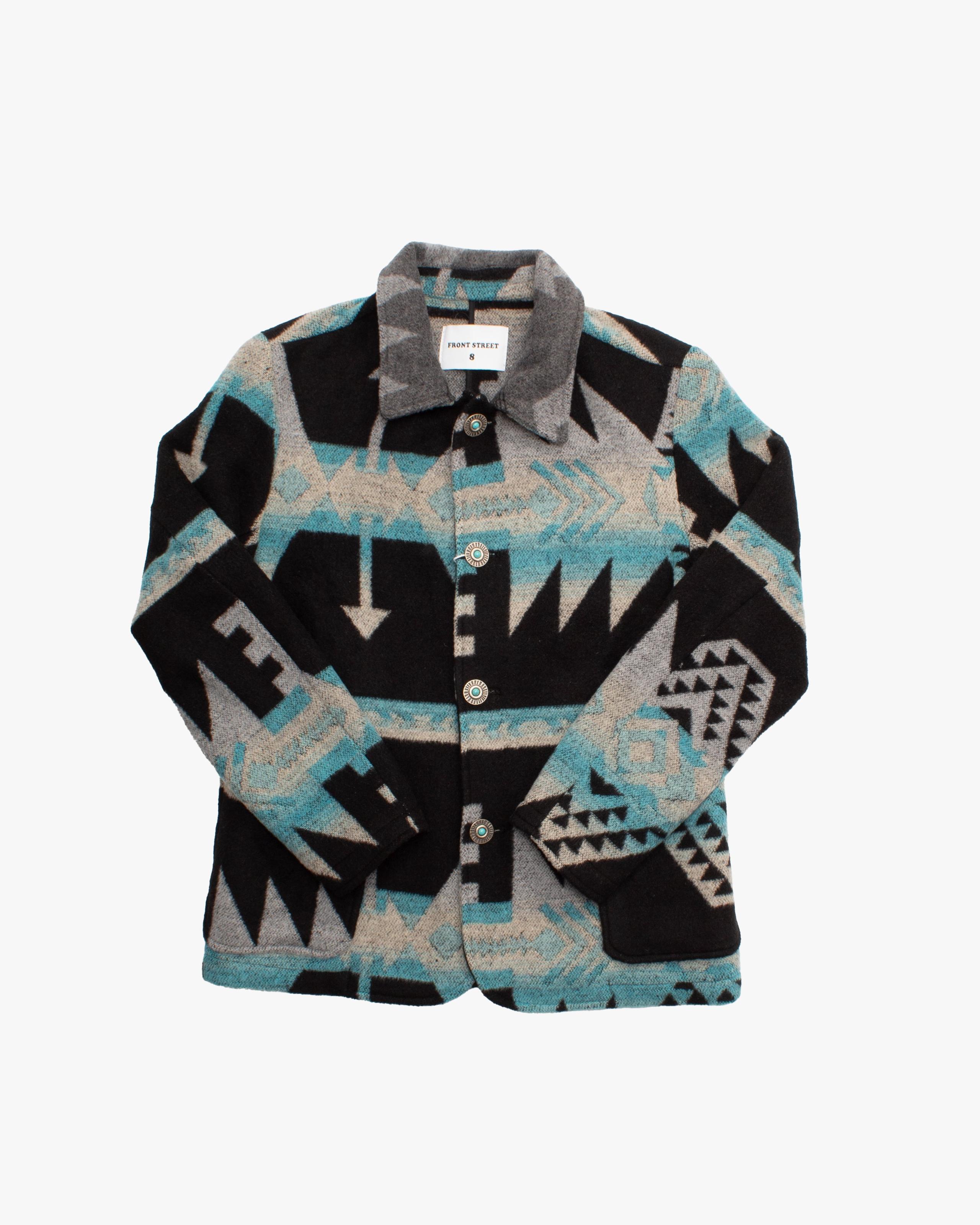 Jacket, L, Front Street, Black Multicolor