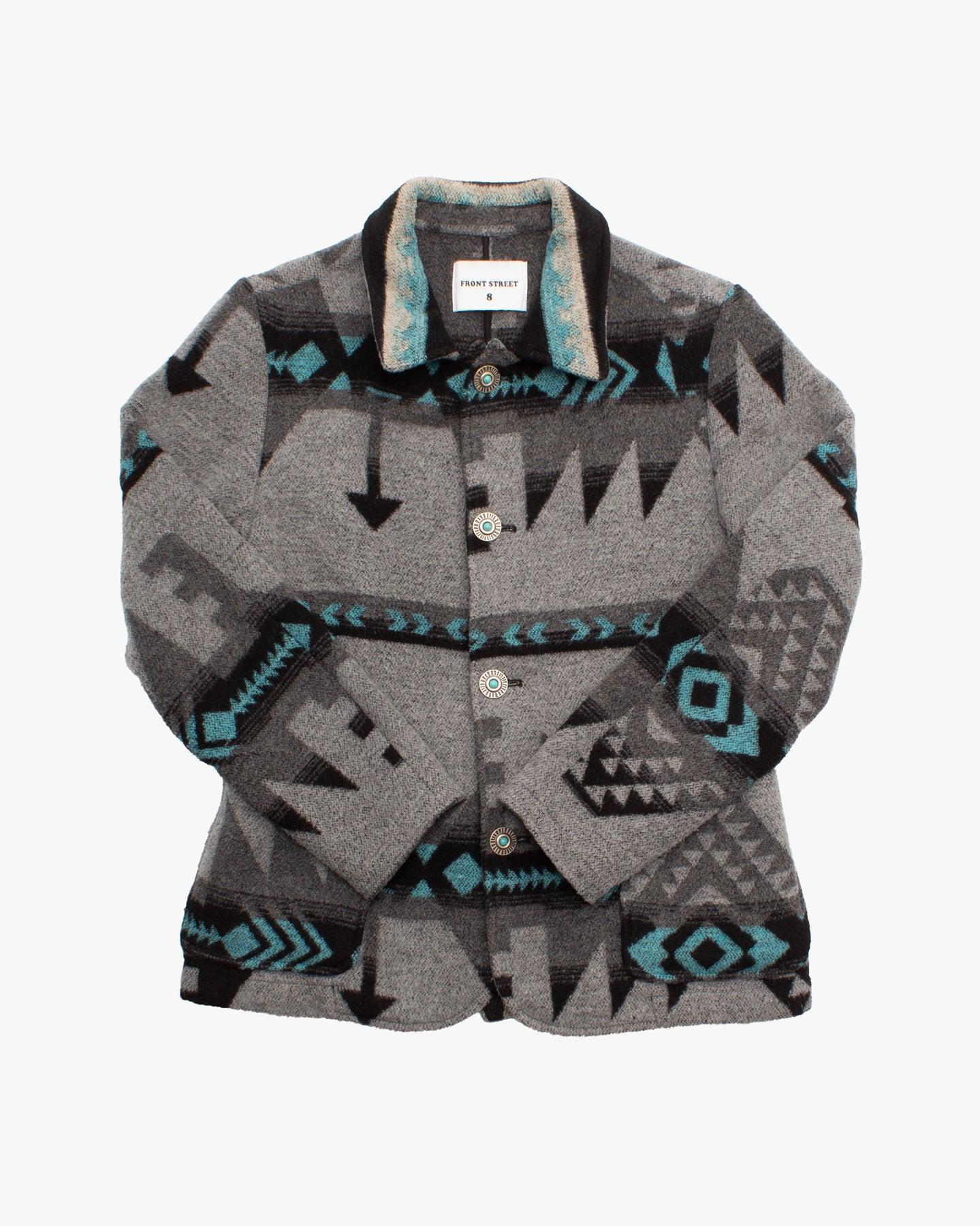 Jacket, M, Front Street, Gray Multicolor