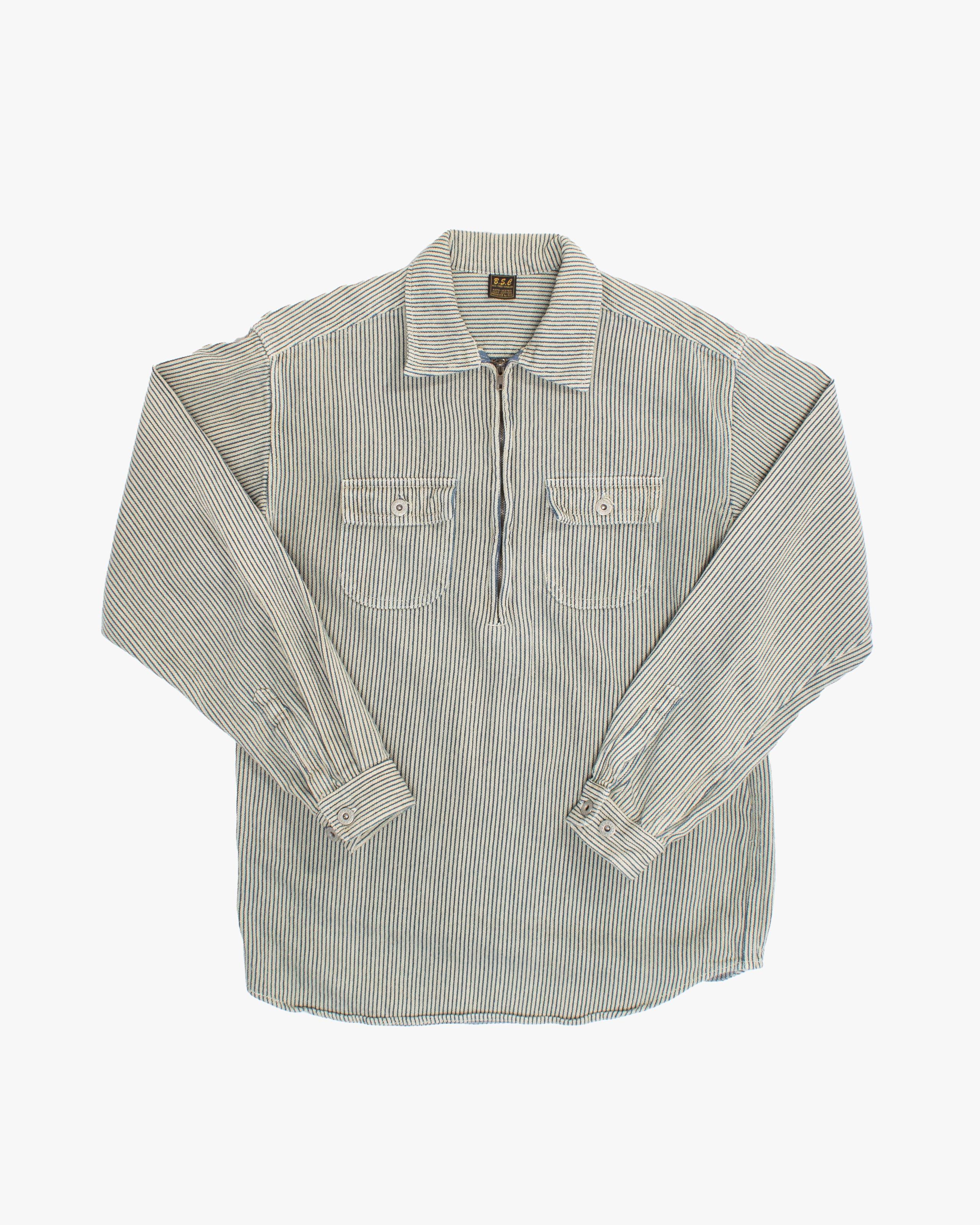 Jacket, L, Back Street Crawler, Blue and White Stripe