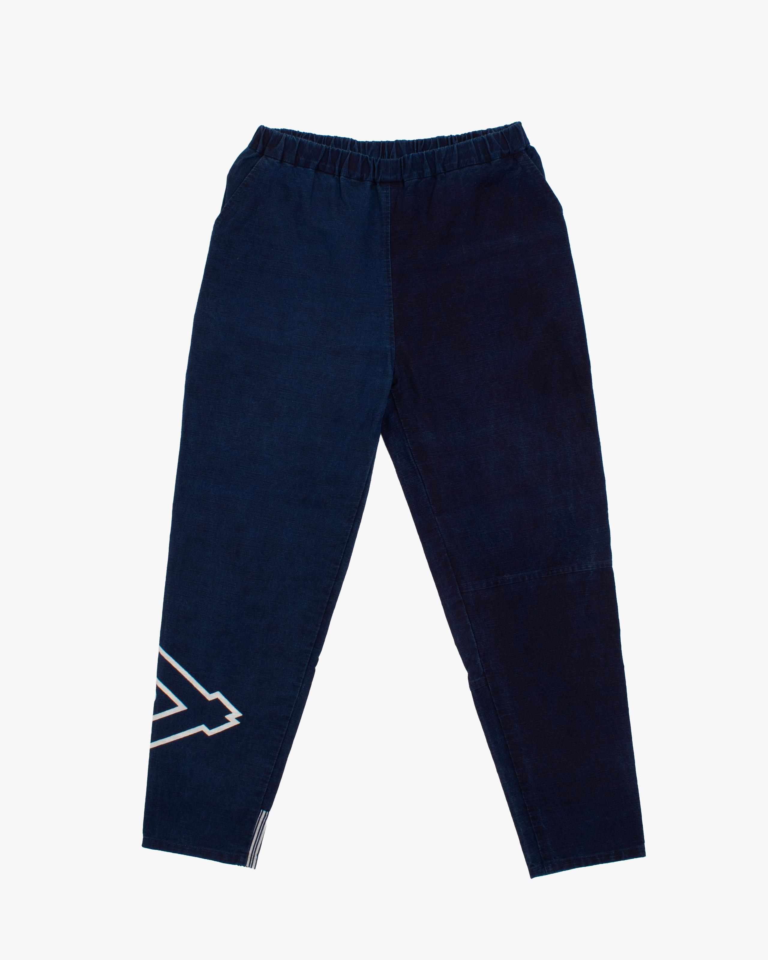 Modern Monpe Pants, Aizawa, Indigo with Hishi