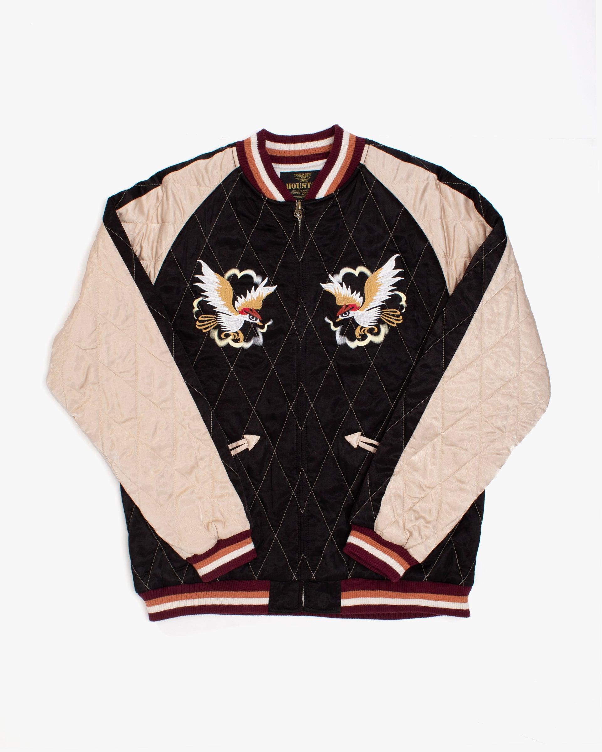 Souvenir Jacket, L, Houston, Japan Prefecture Back Design