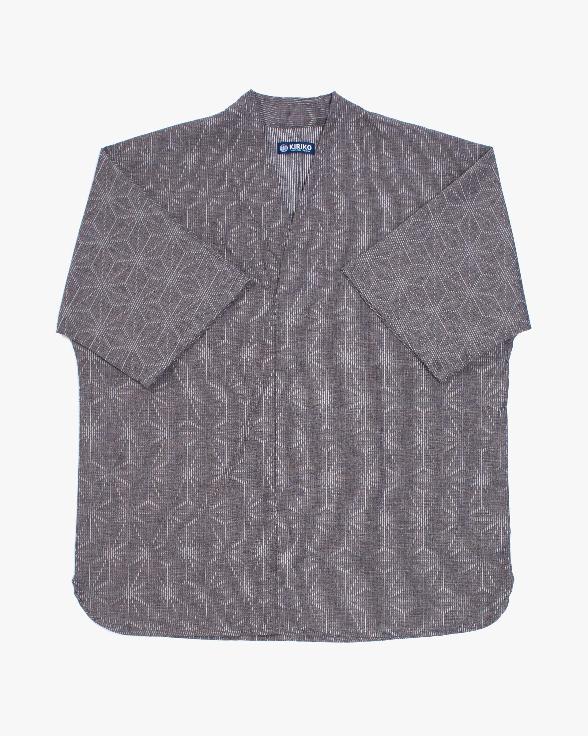 Kiriko x ToK, V-Neck Tunic, Grey Asanoha