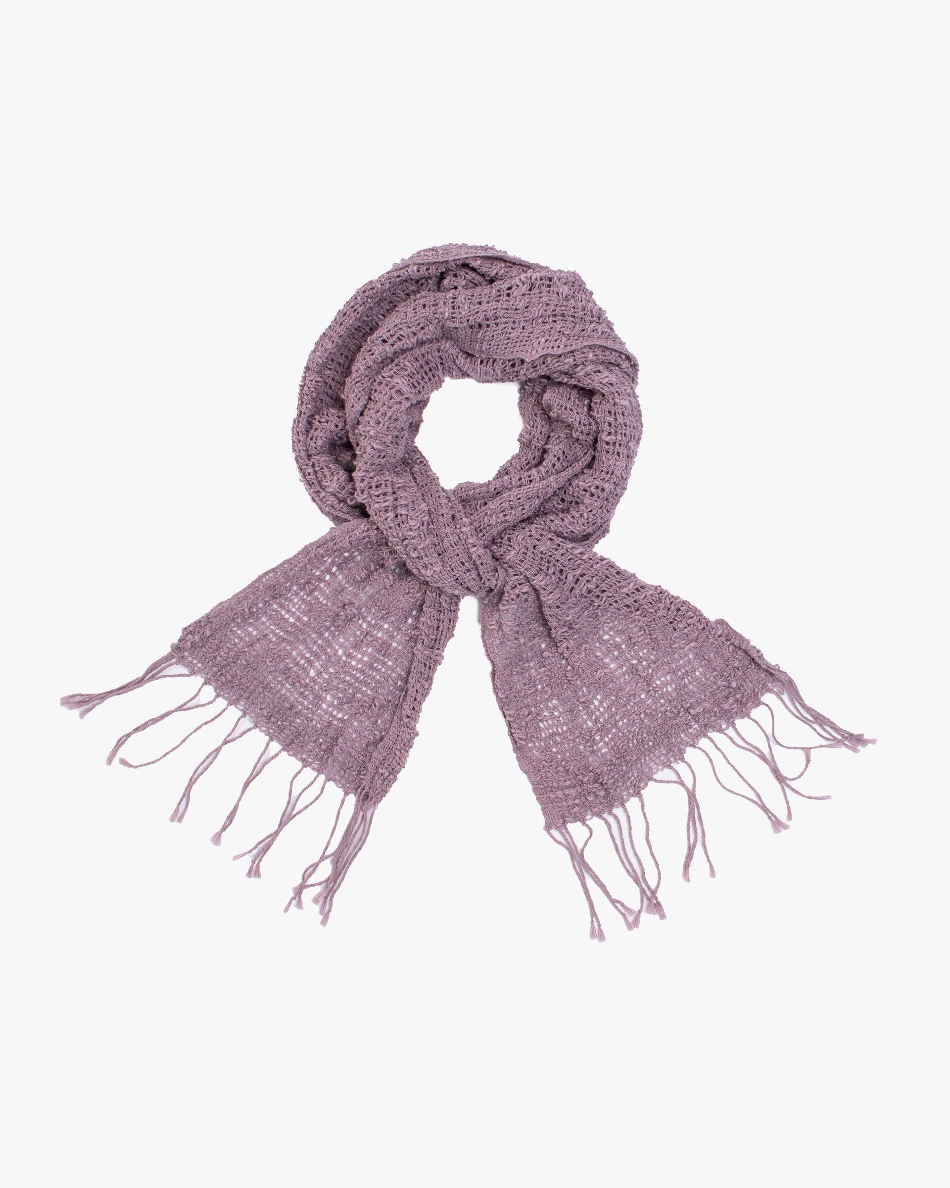 Muffler, Slim and Light Mojiri Weave, Purple