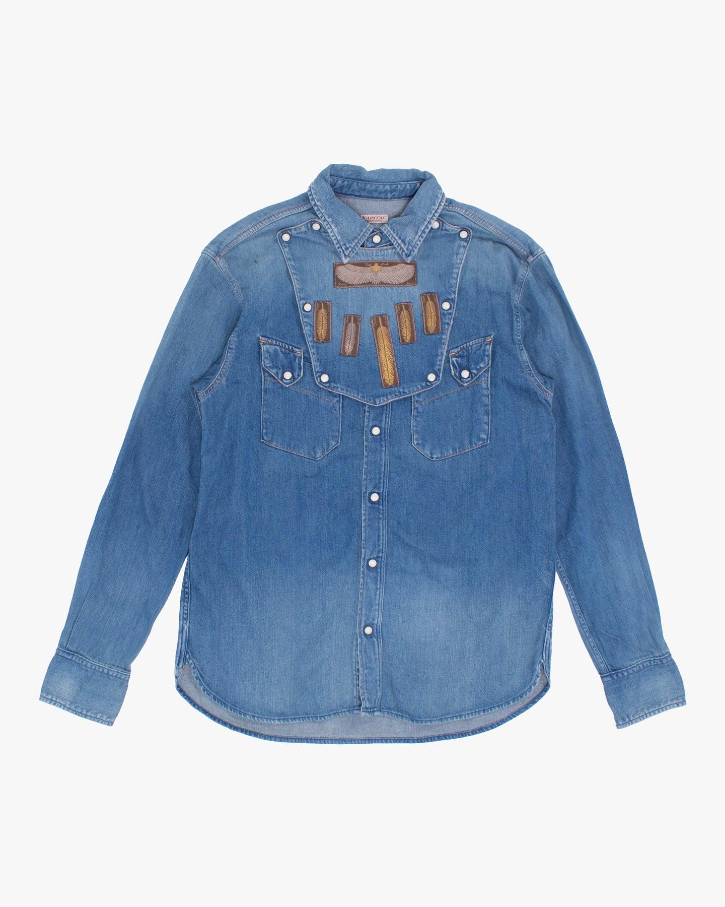 Shirt, L, Kapital, Denim Shirt