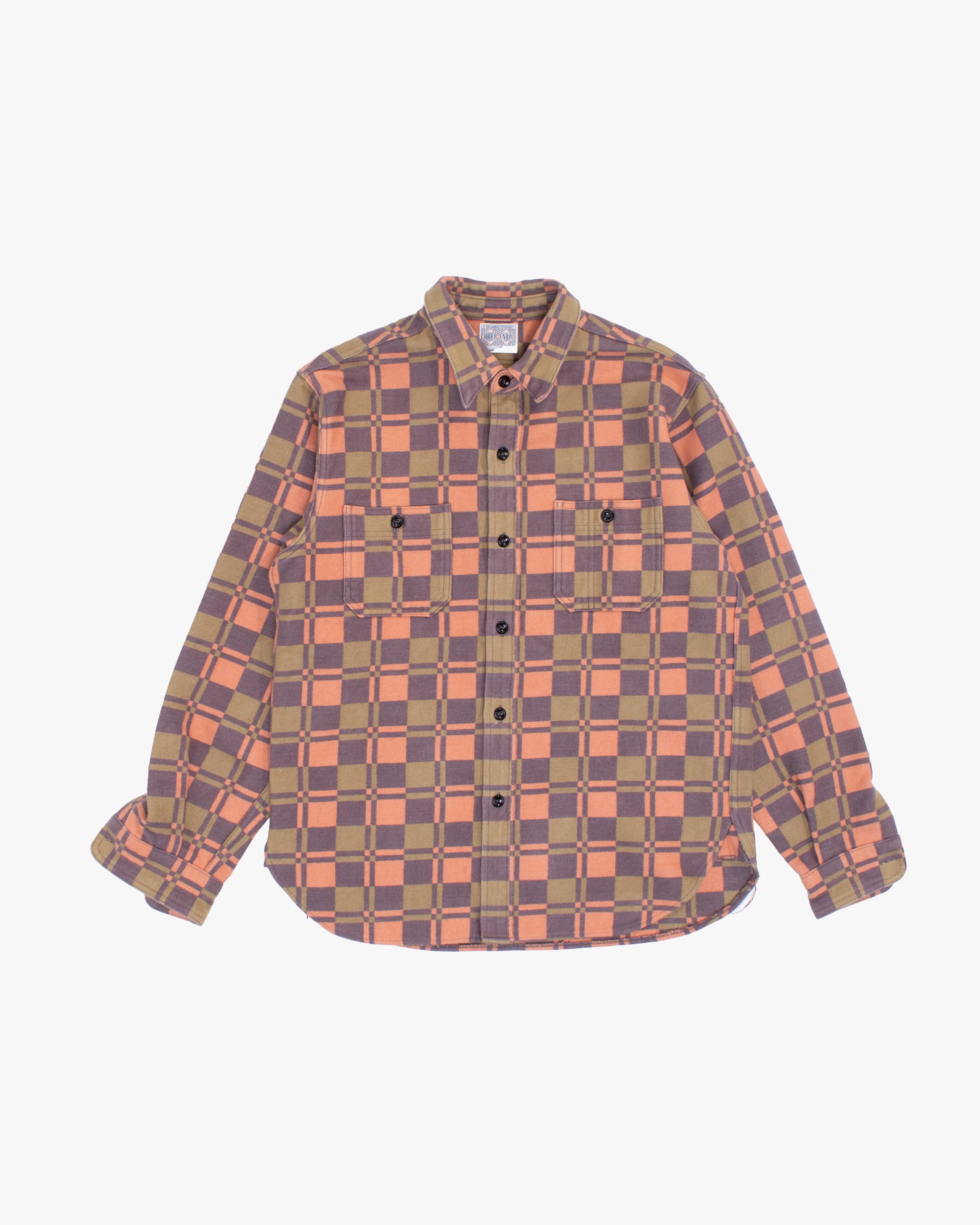 Jacket, L, Joe McCoy, Checkered Orange, Green, and Grey