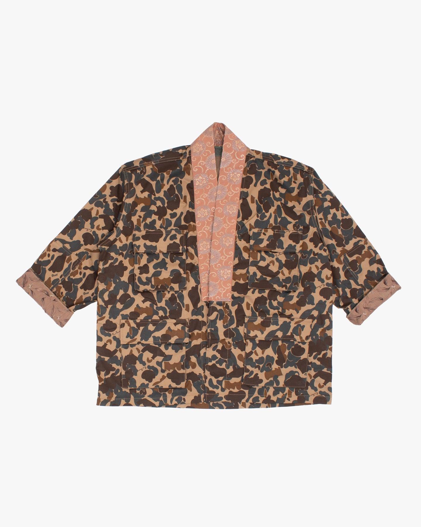 Kiriko Custom Military Jacket, Camo Patched, Pink Trim