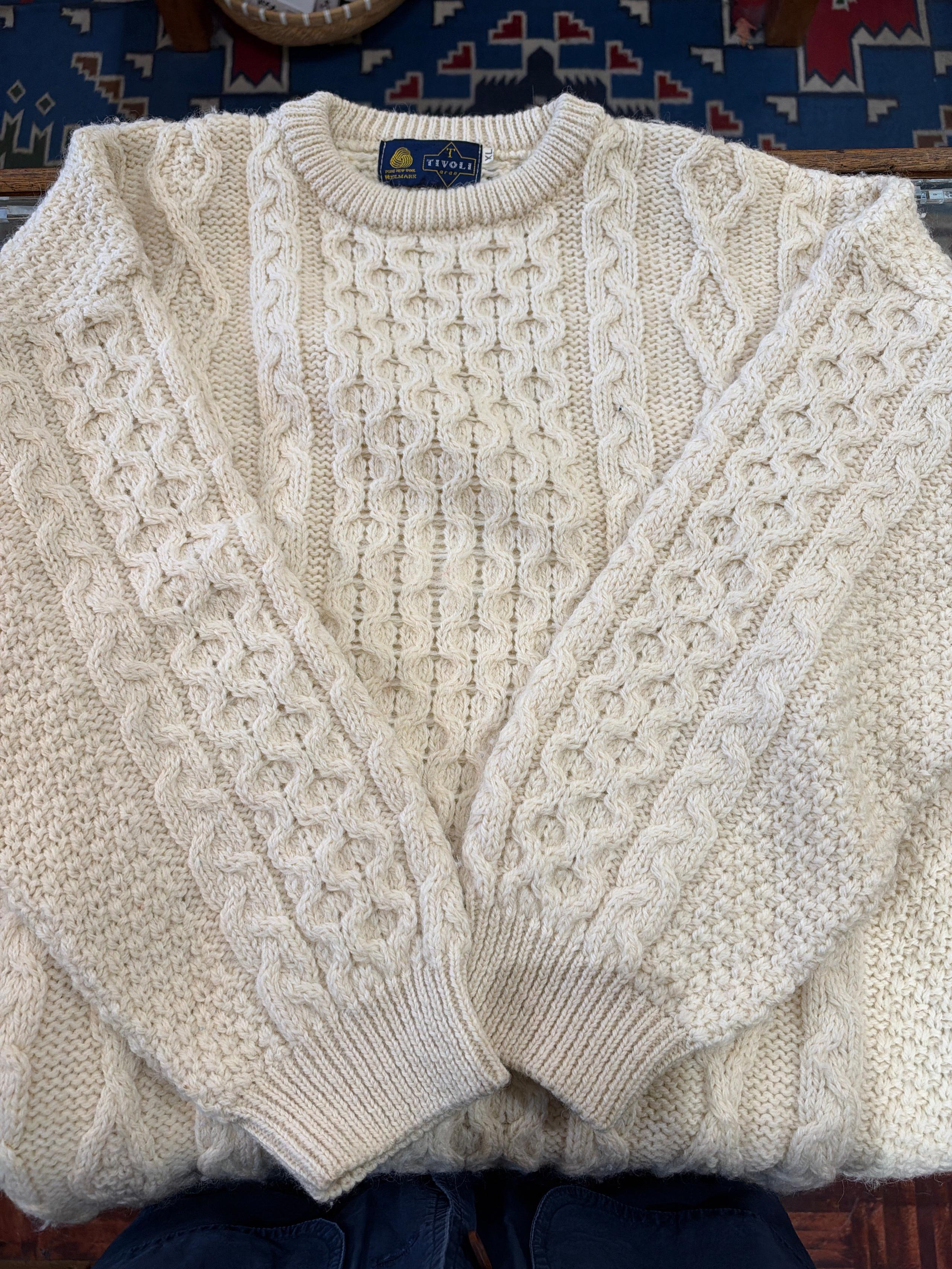 U.S. Vintage Sweater, XL, Tivoli, Cream, Pure Wool