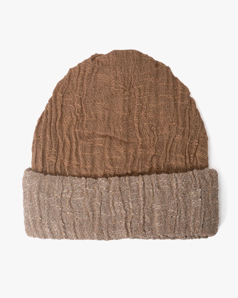 Knit Cap, Multi Functional, Cotton, Split Tan and Oatmeal, 9˝