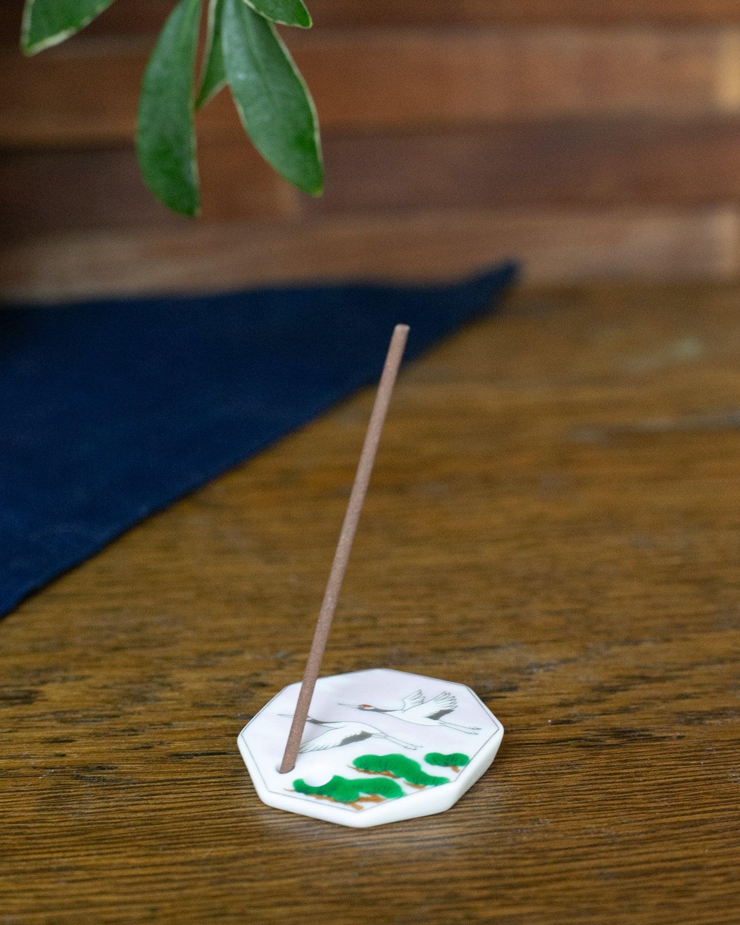 Incense Holder, Porcelain Tile, Spring Cranes