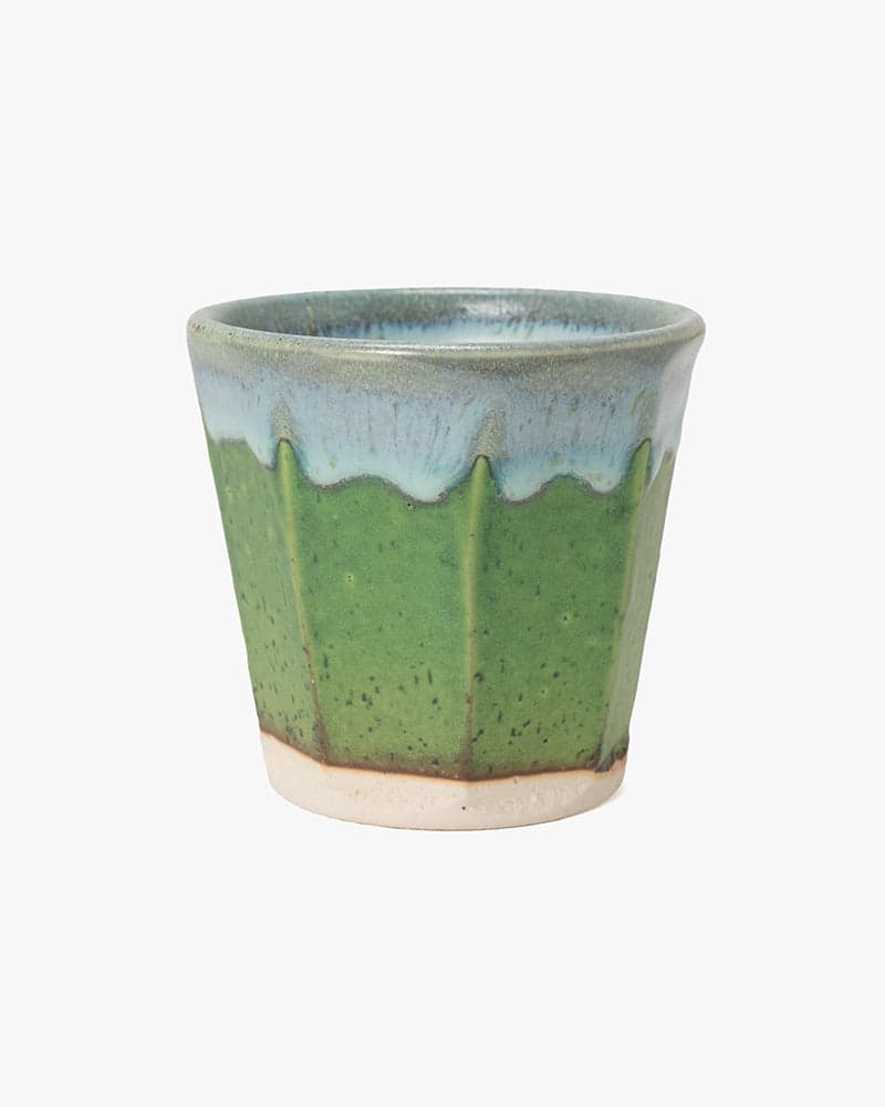 Yunomi Cup, Ichiyama, Octagon Faceted, Deep Ocean