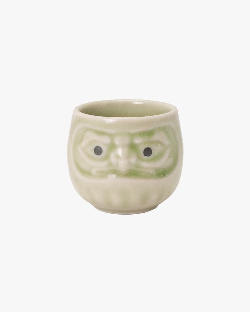 Sake Cup, Ichiyama, Daruma Hiwa Green