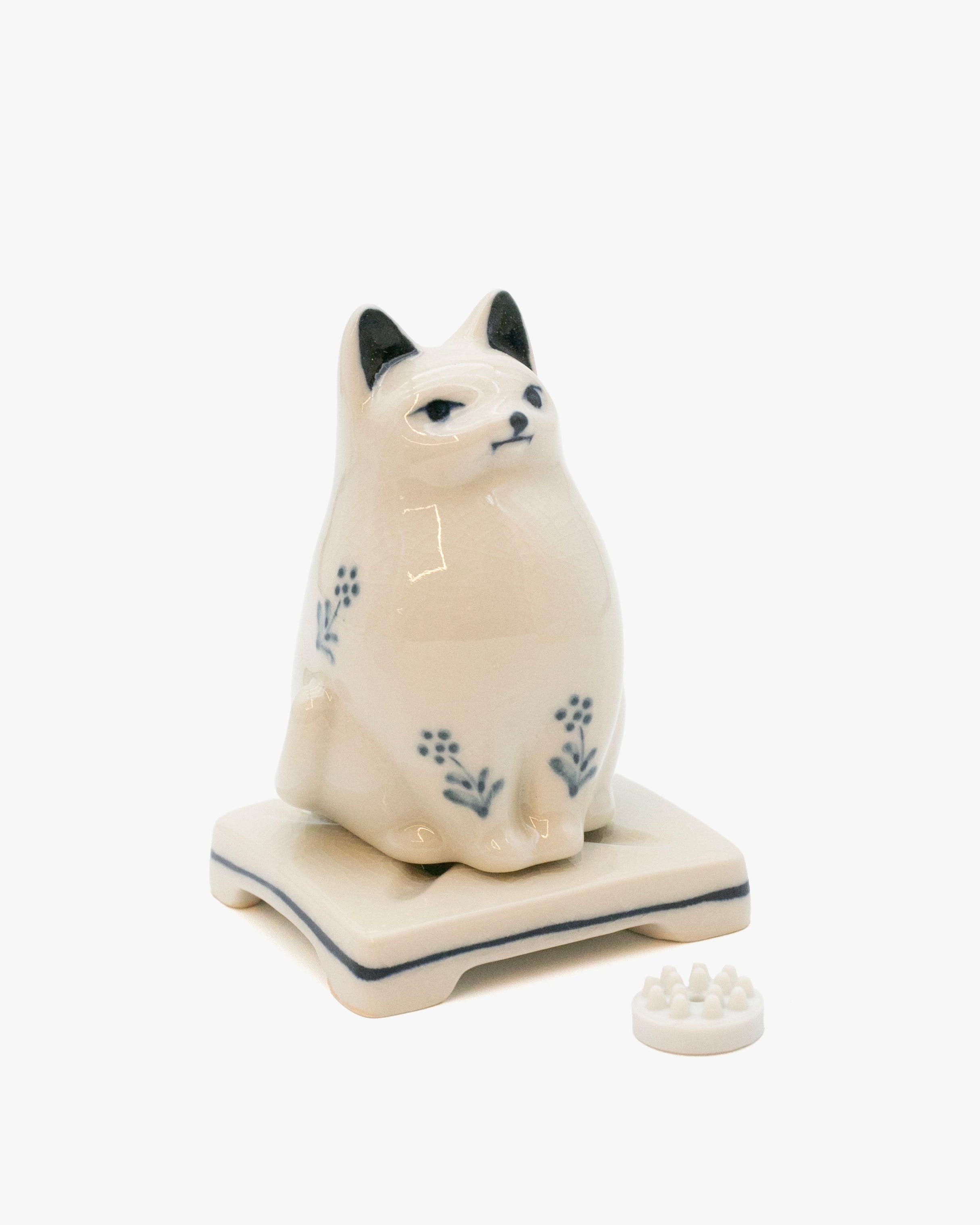 Porcelain Incense Holder, Cat