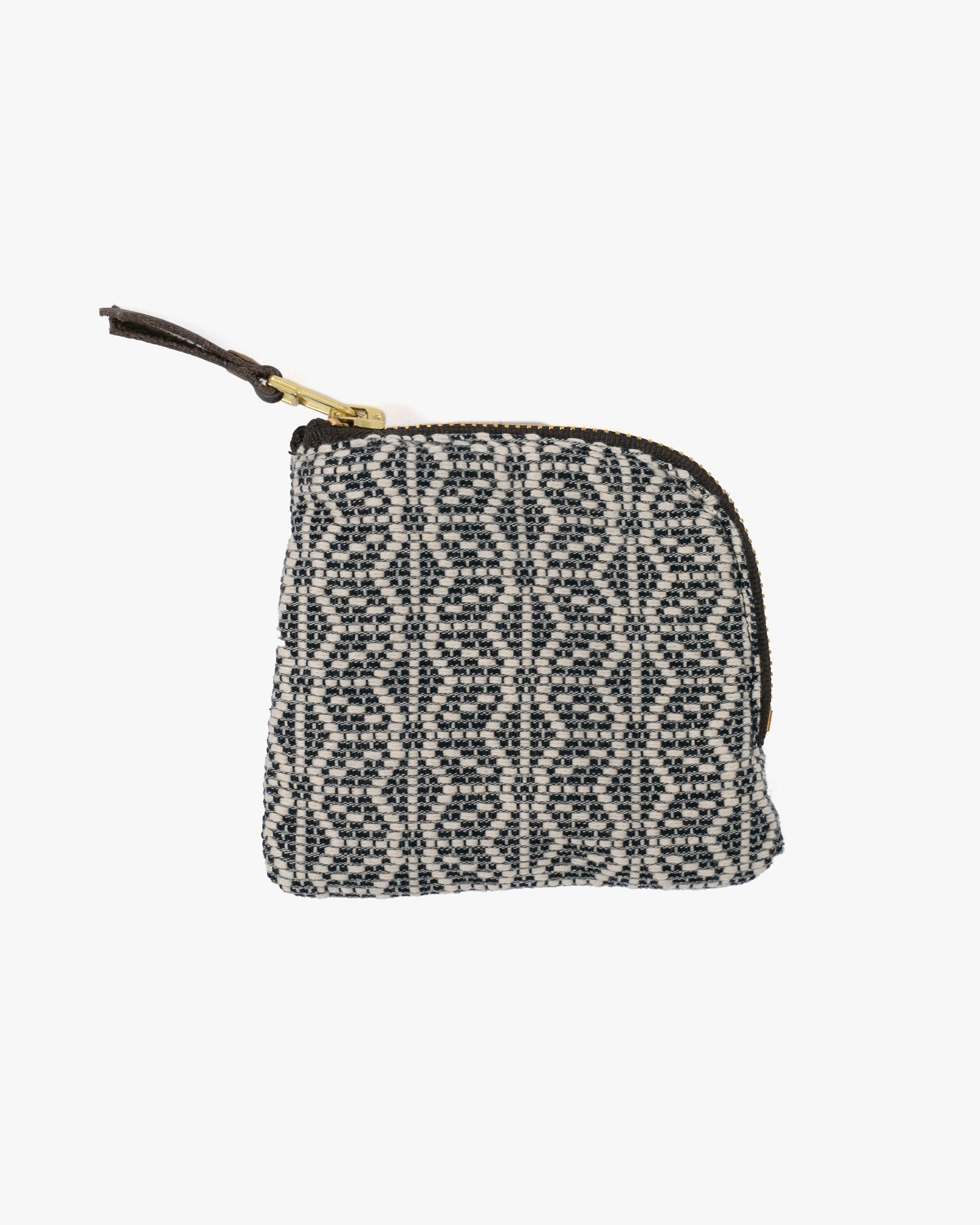 Kiriko Original, Zipper Wallet, Indigo and White, Kogin Sashiko Asanoha