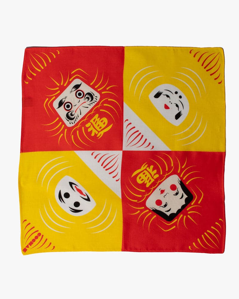 Modern Furoshiki, Musubi, Cochae, Daruma Red, 19 x 19