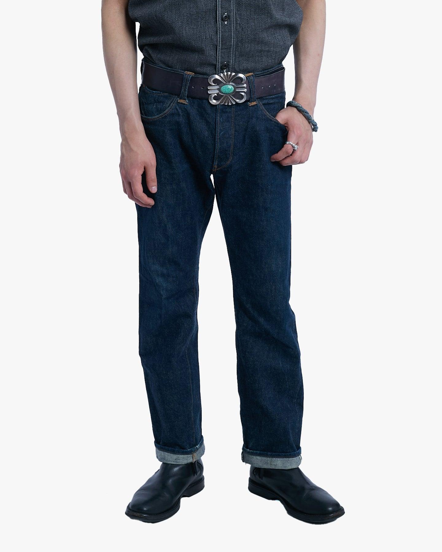Denim Jeans, 32, Stevenson Overall Co, Medium Wash Blue